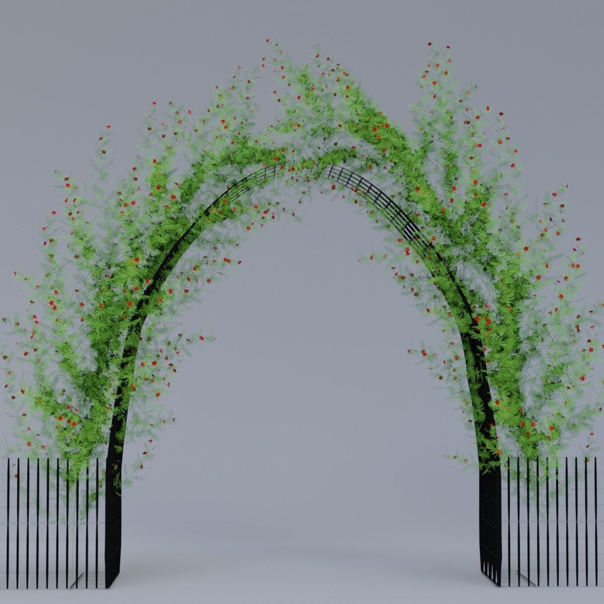 3d Gate With Flower 02 3D model_5