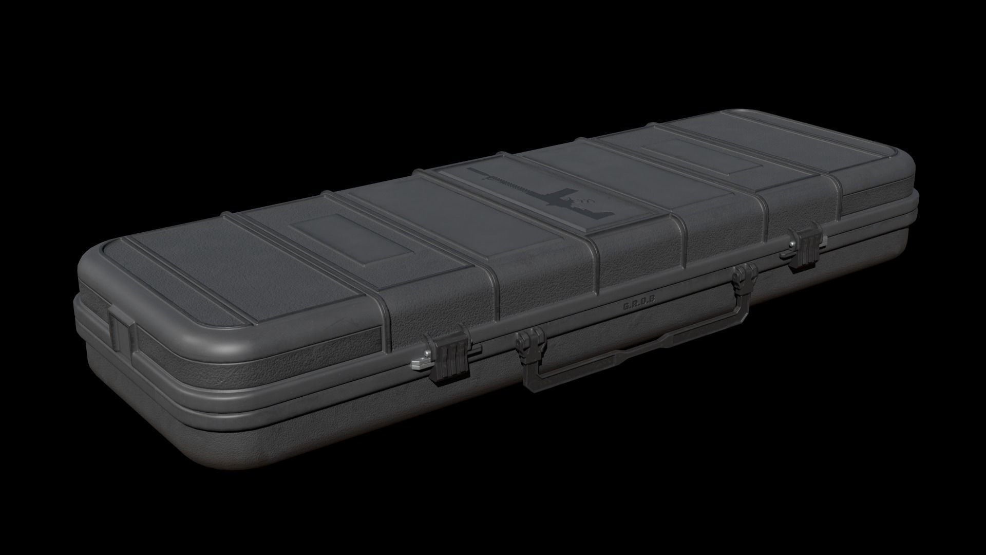 Large weapon case Low-poly 3D model_1