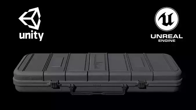 Large weapon case Low-poly 3D model