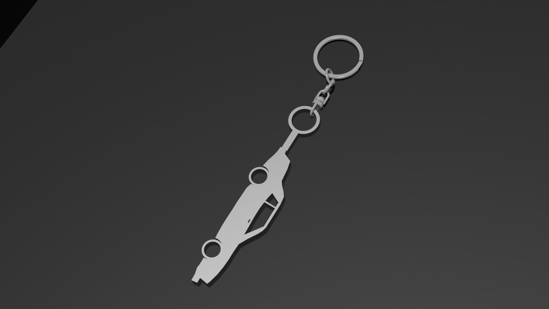 1974 Mustang Keyring-Keychain  3D print model_3