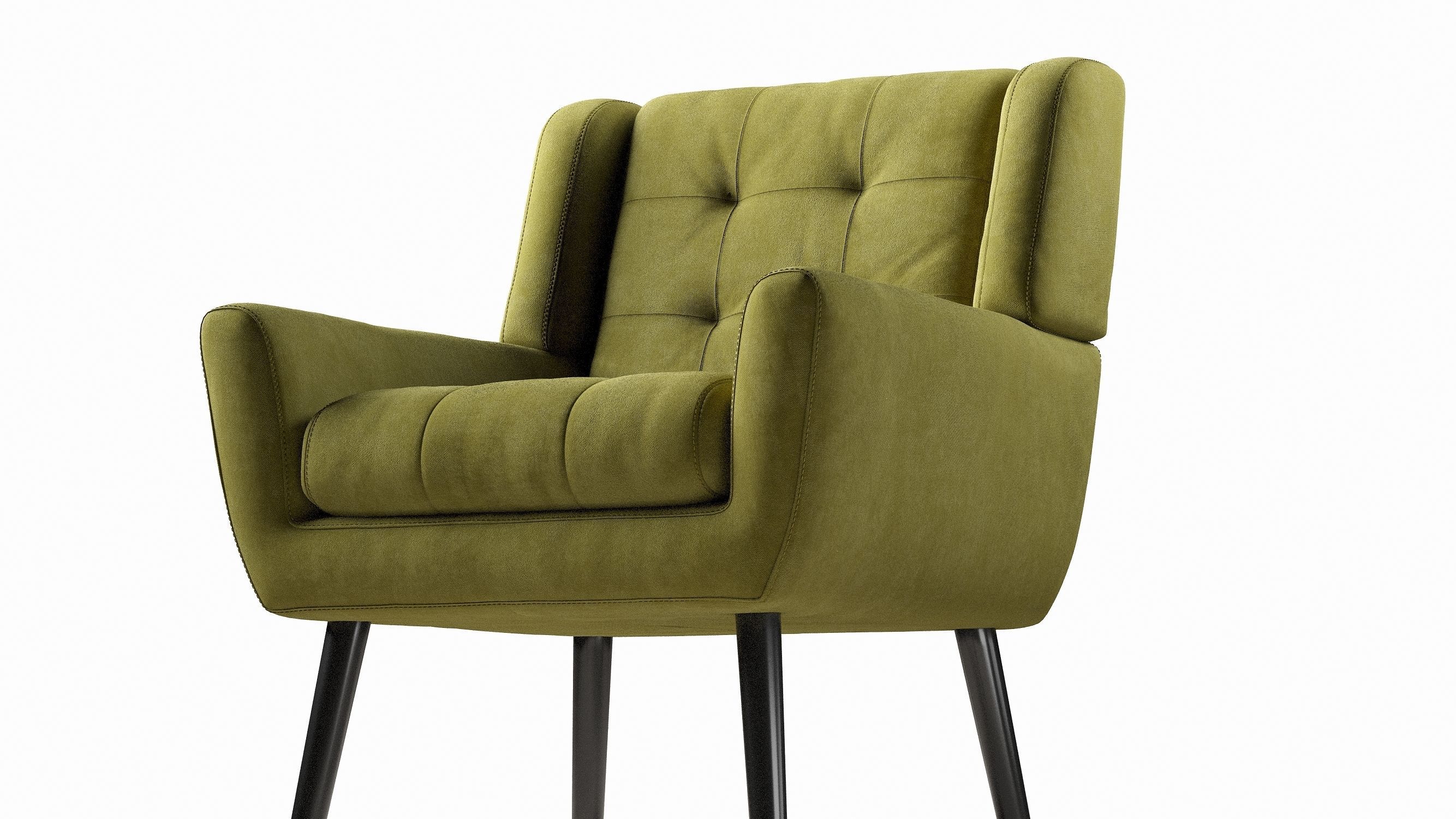 Armchair LWFLIFE Velvet Accent 3D model_10