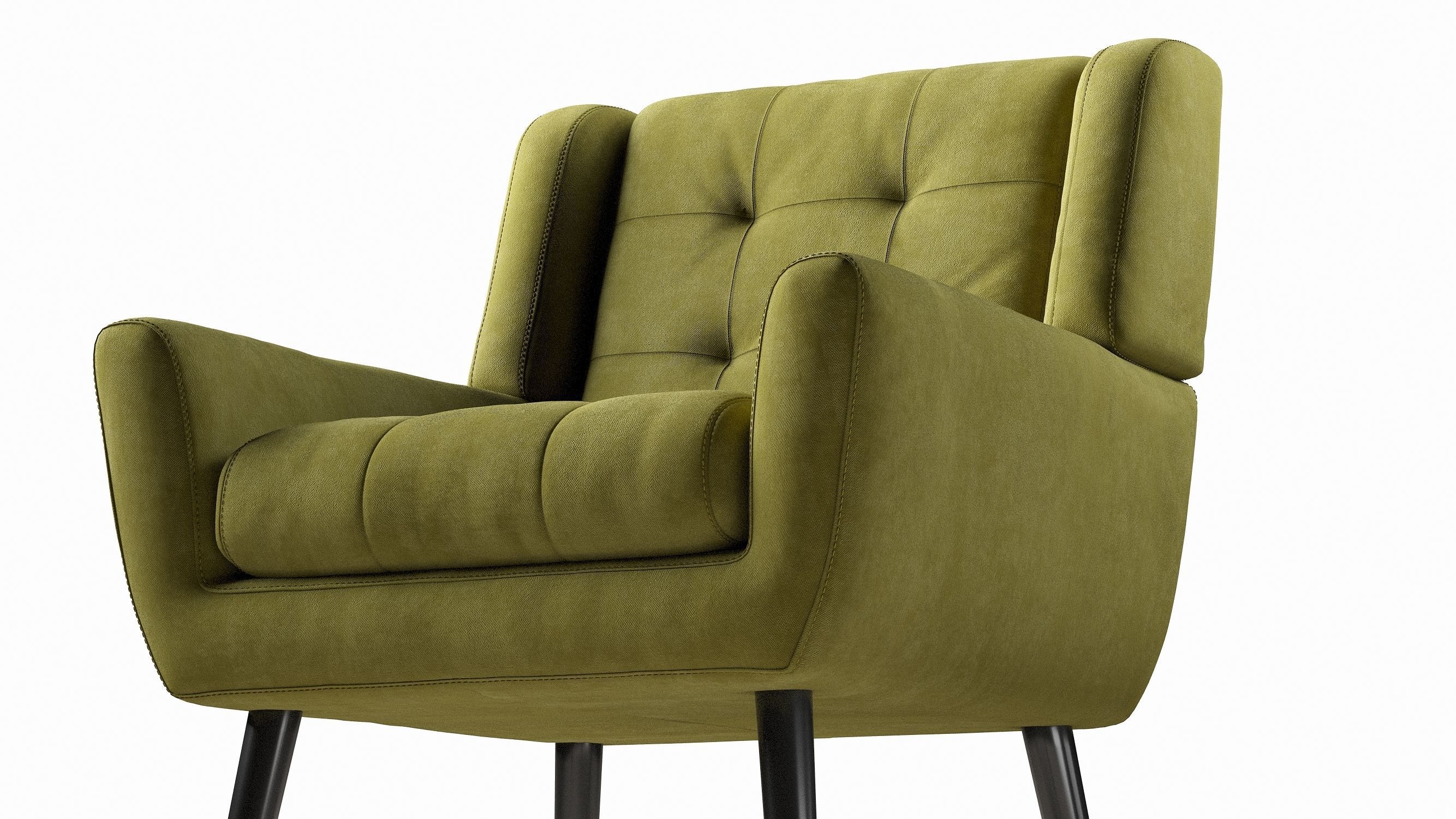 Armchair LWFLIFE Velvet Accent 3D model_12