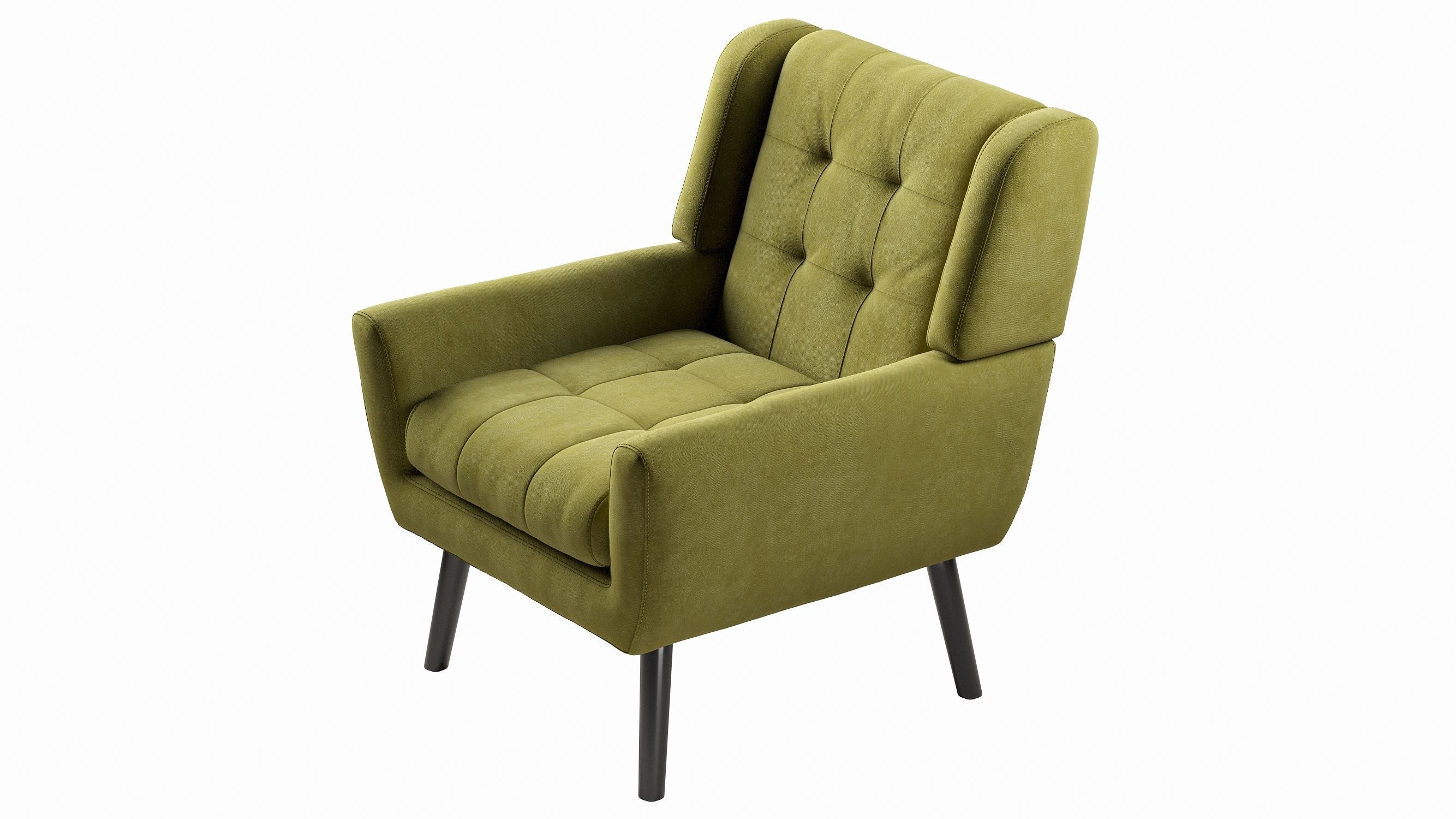Armchair LWFLIFE Velvet Accent 3D model_5