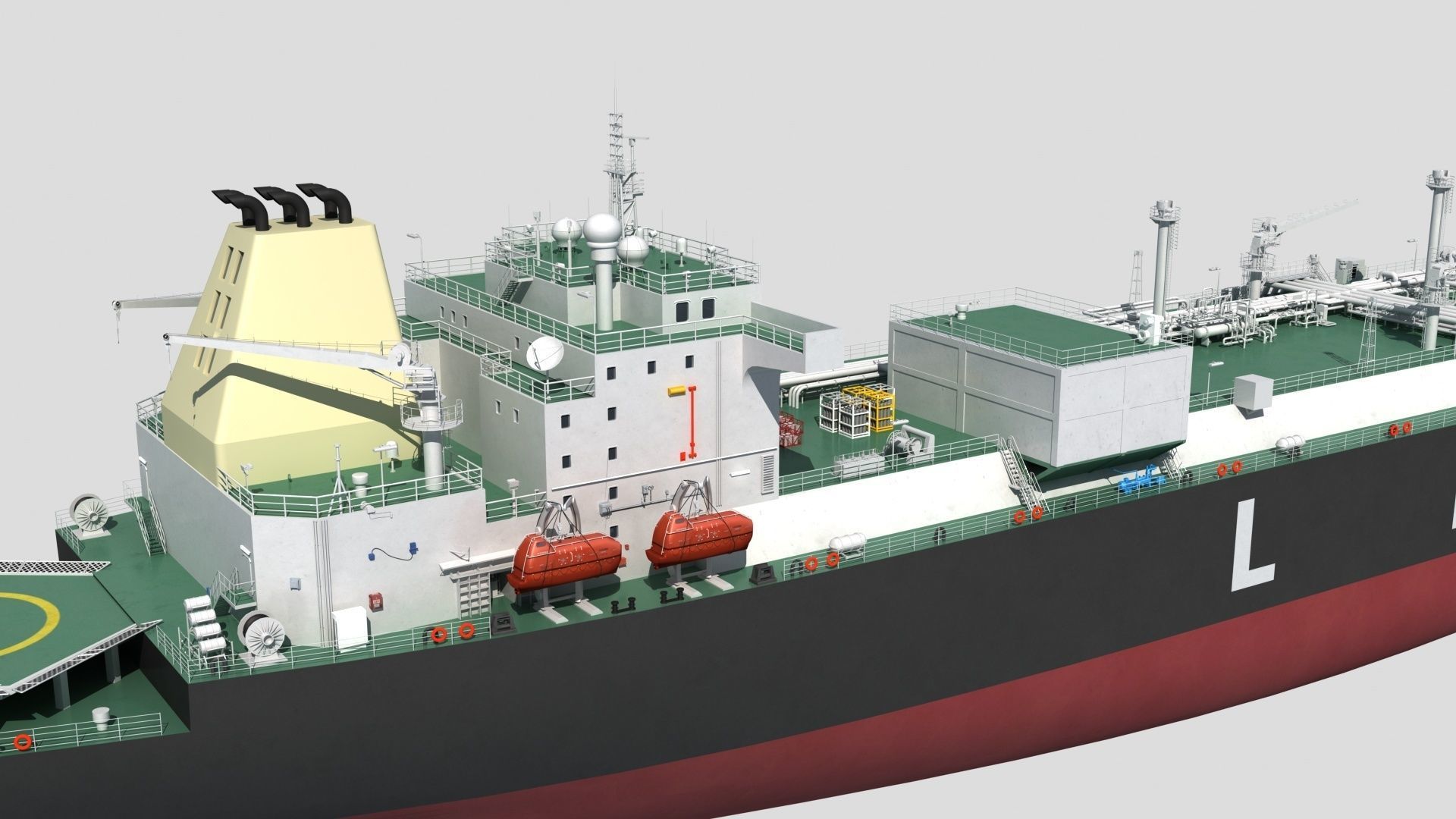 LNG Ship 3D model_8