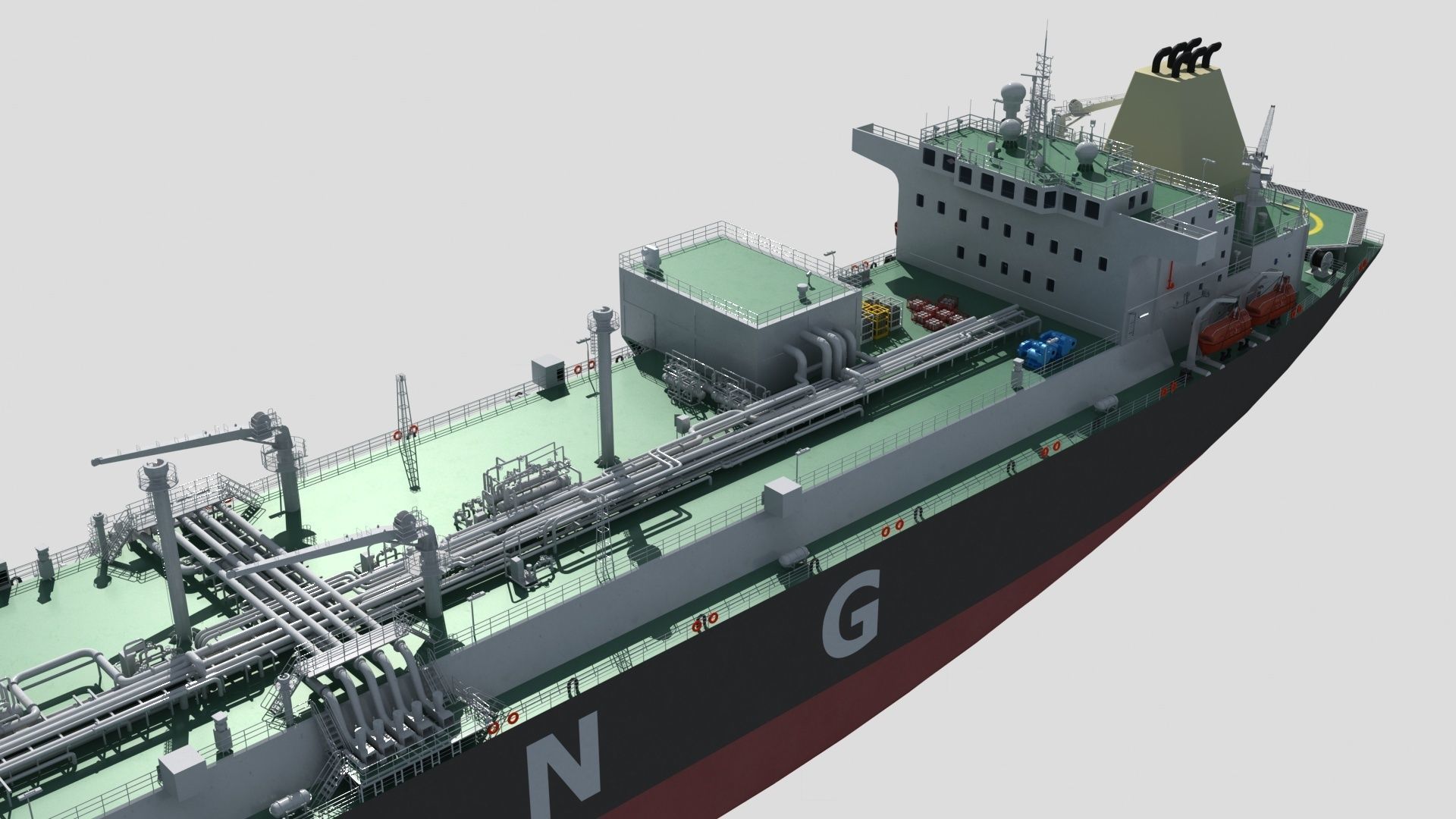 LNG Ship 3D model_7