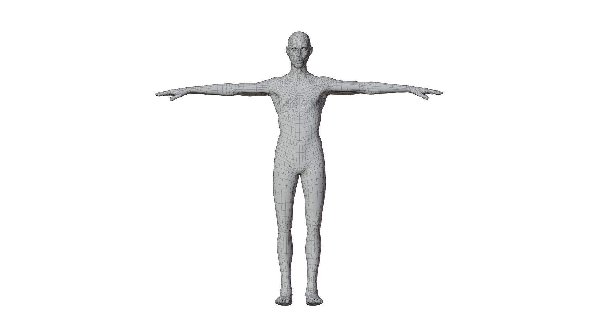 Low Poly Zombie Male Nude High Quality  Affordable 3D Model Low-poly 3D model_6