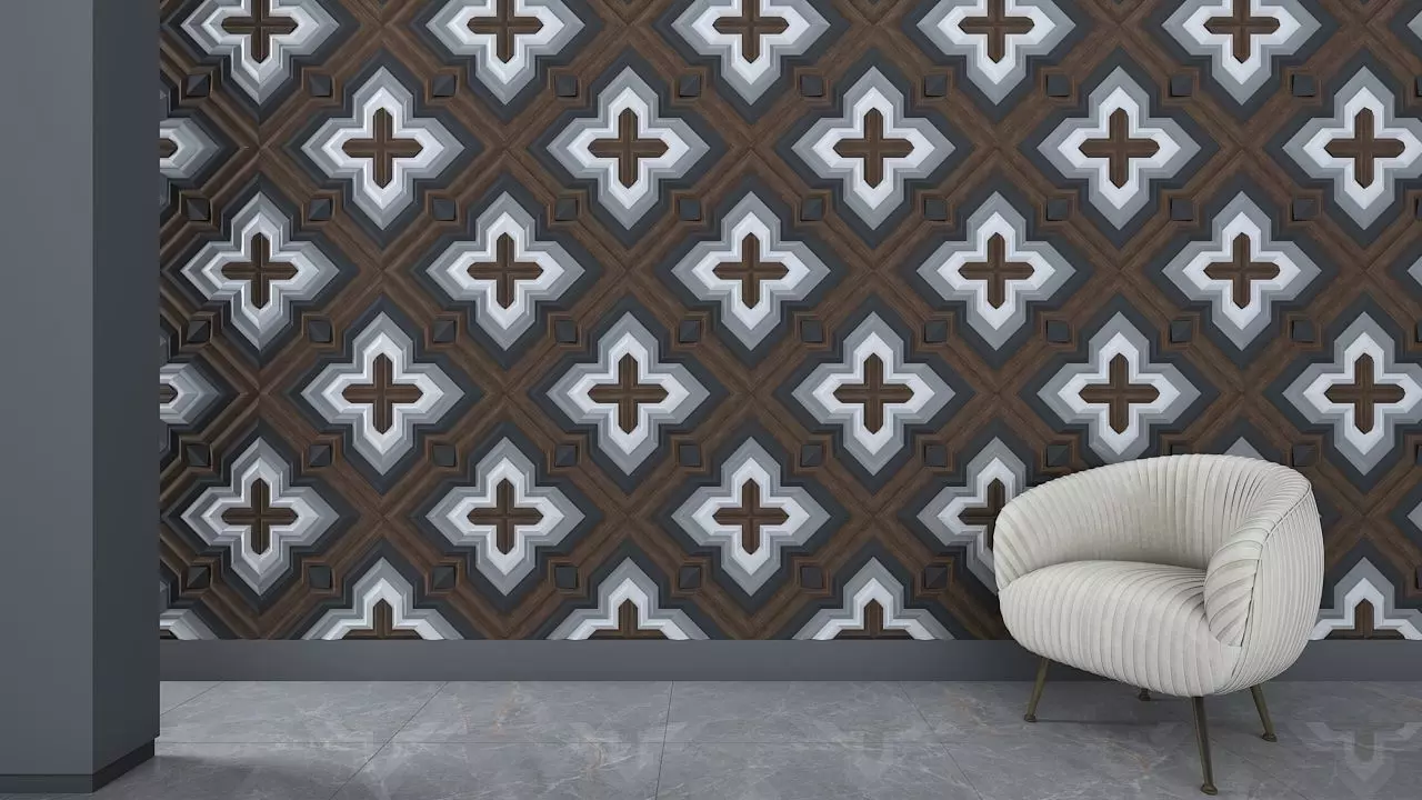 3d wall panel Low-poly 3D model_0