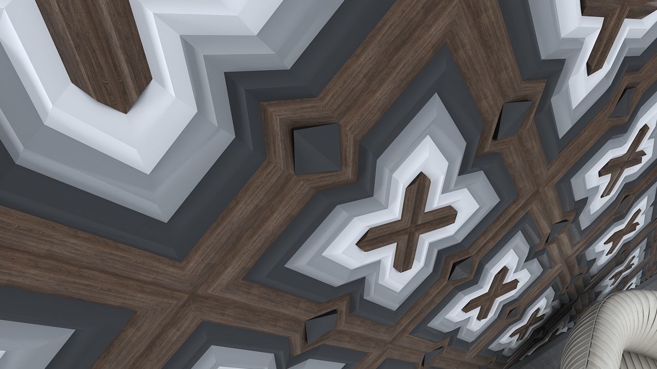 3d wall panel Low-poly 3D model_2