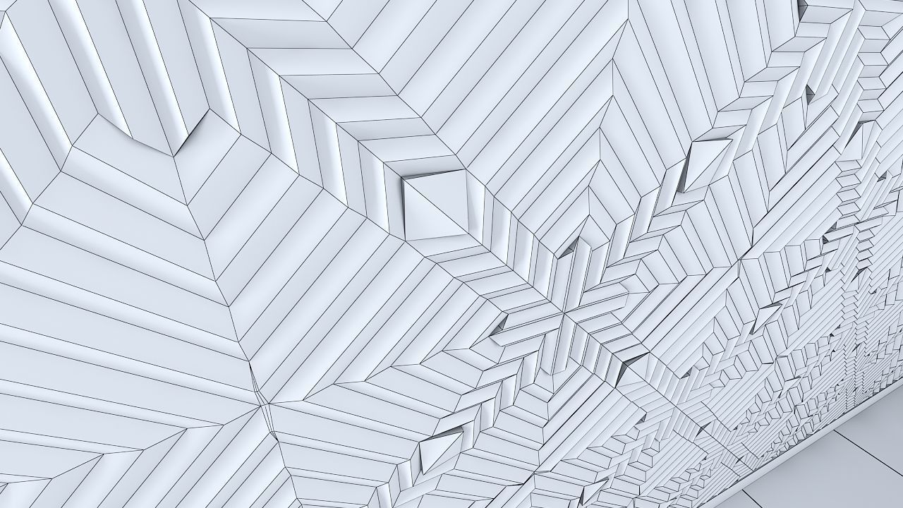 3d wall panel Low-poly 3D model_5