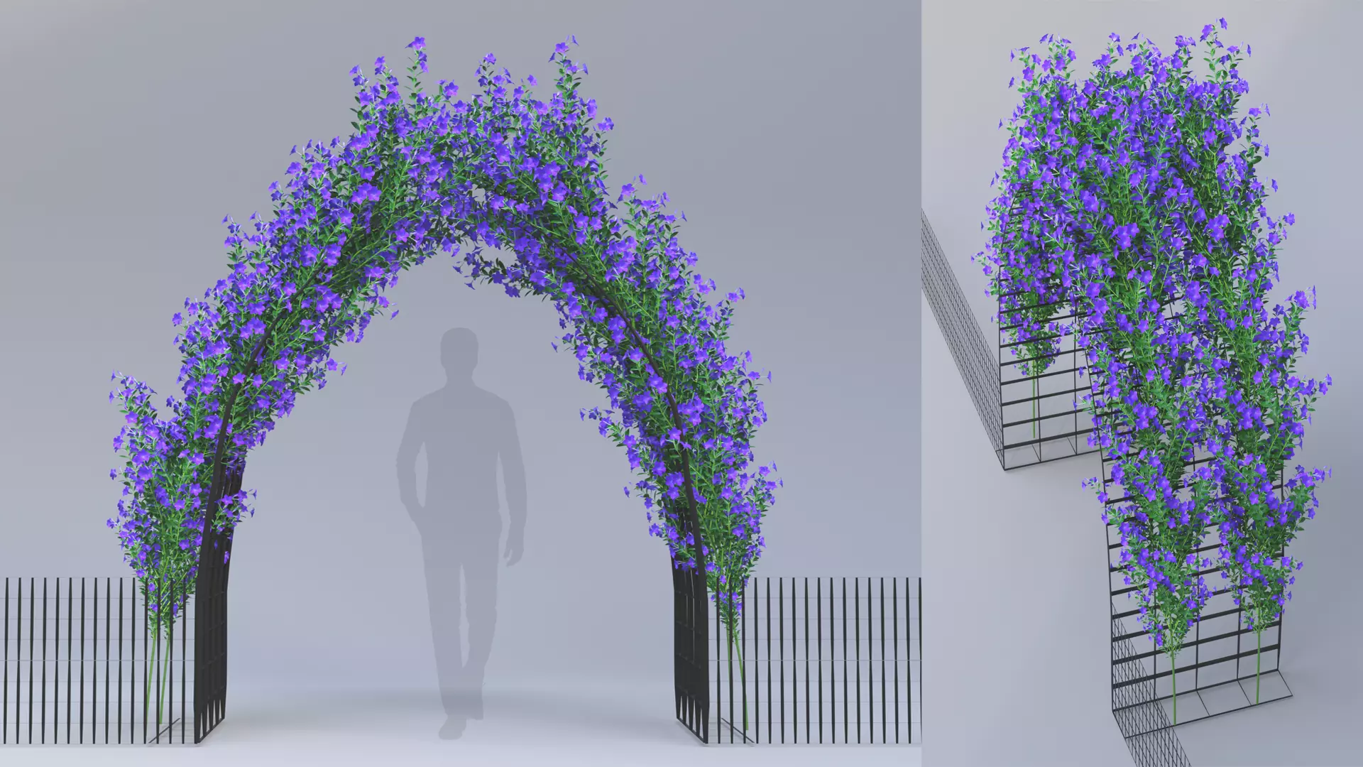 3d Gate With Flower 03 3D model_0