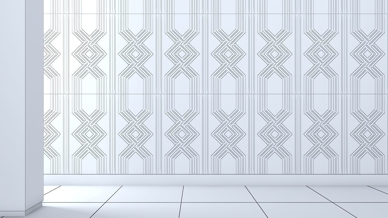 3d wall panel Low-poly 3D model_3