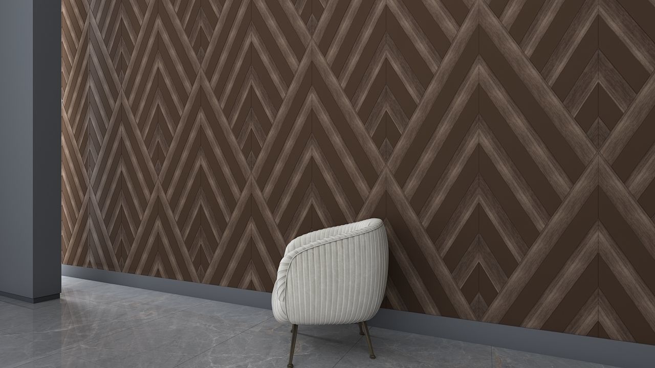 3d wall panel Low-poly 3D model_1
