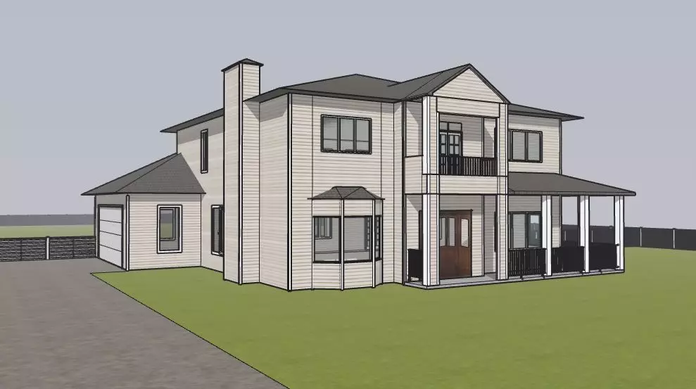 House with Swimming pool 3D model 3D model_0