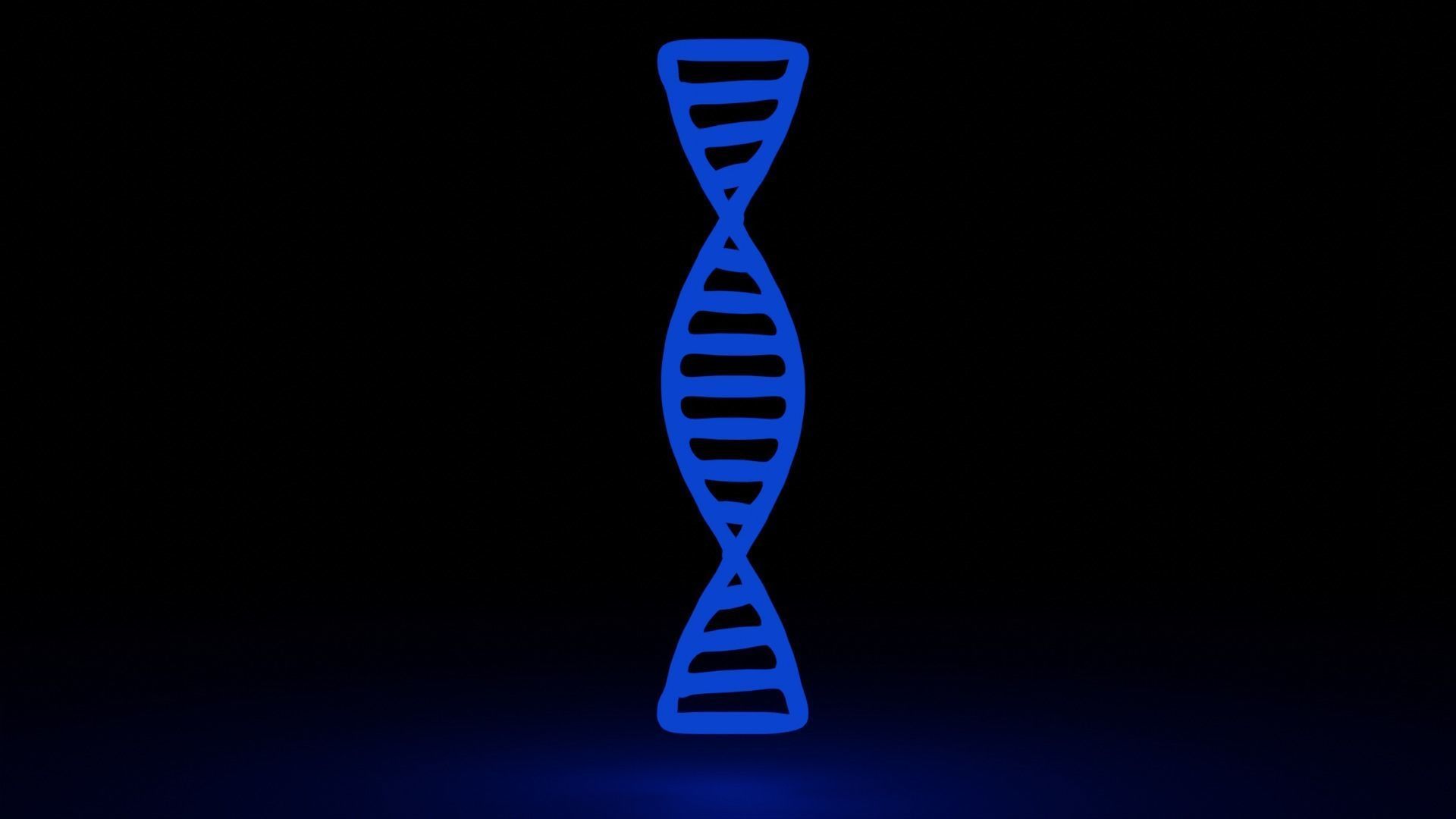 simple DNA Low-poly 3D model_3