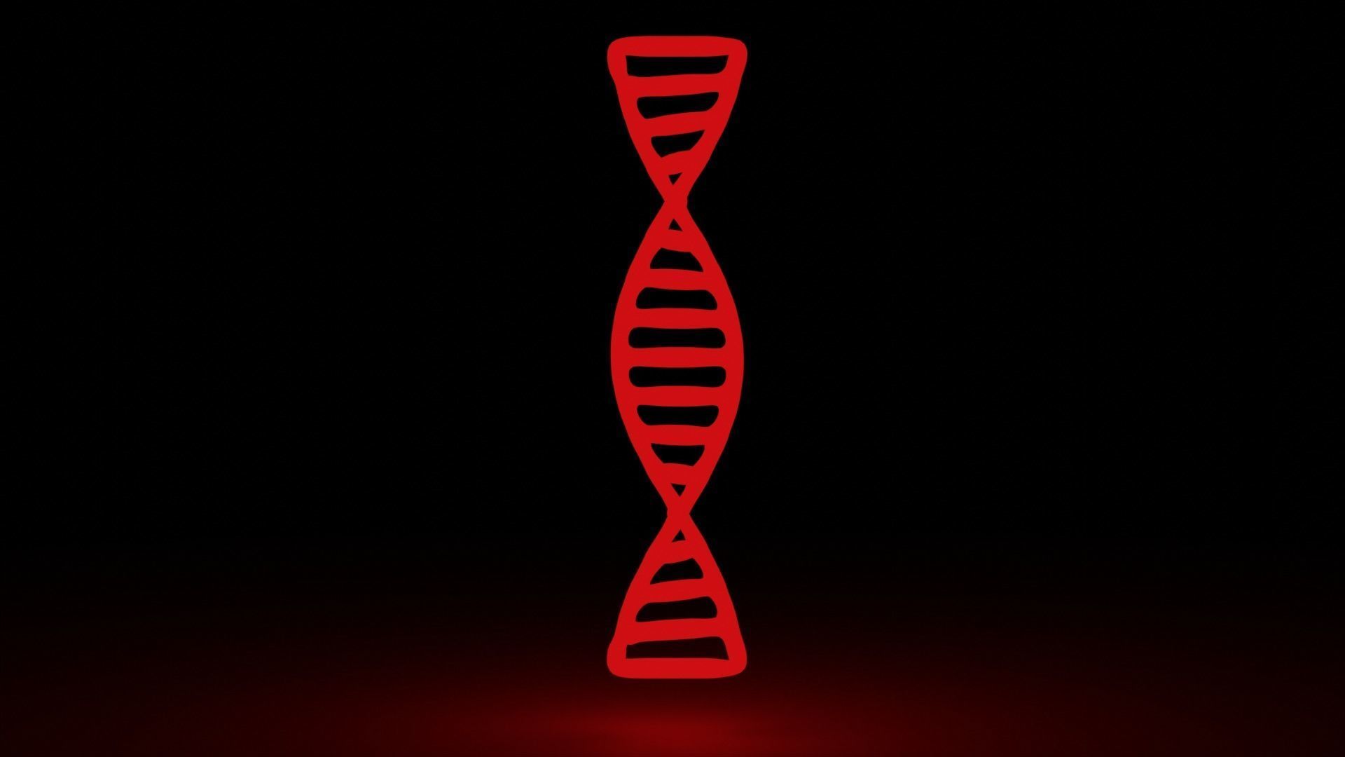 simple DNA Low-poly 3D model_4
