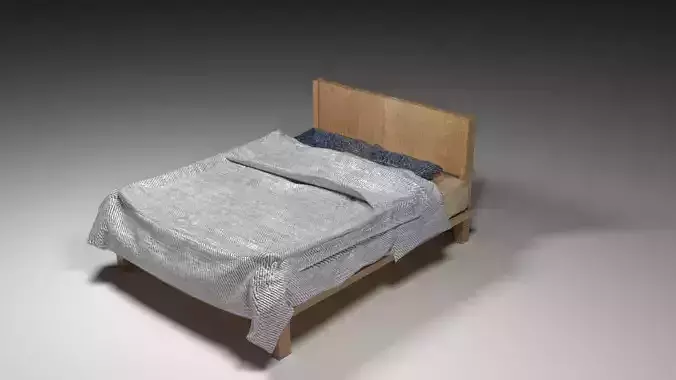 wooden bed