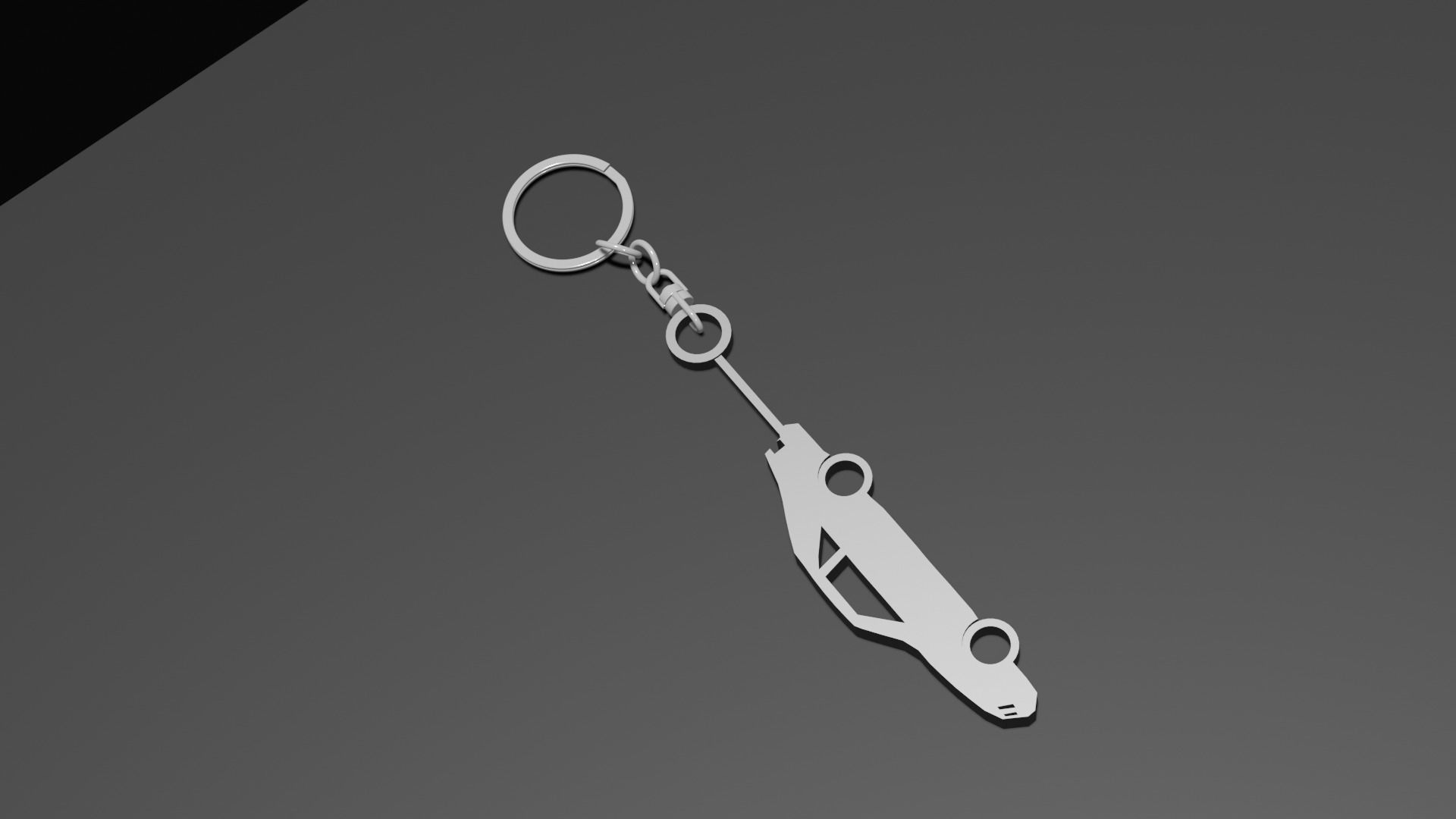 1986 Mustang Keyring-Keychain  3D print model_3