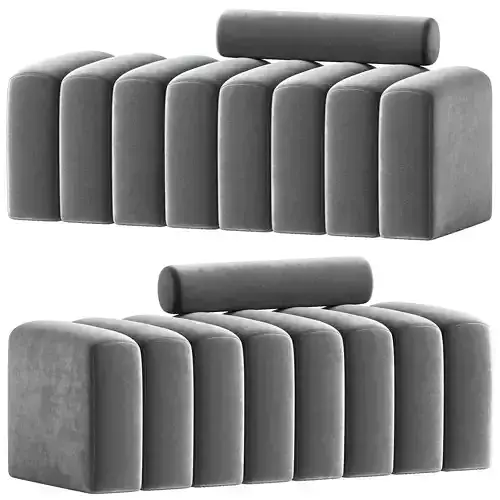 Modern Line Tufted Entryway Bench