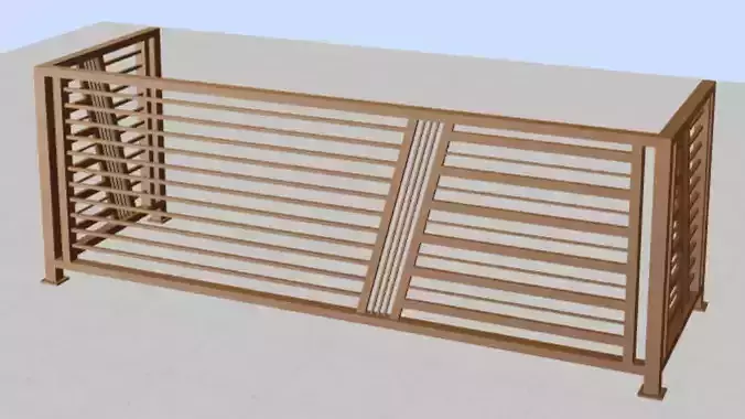 Iron balcony railing