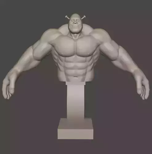 Shrek musucle anatomy 3d print