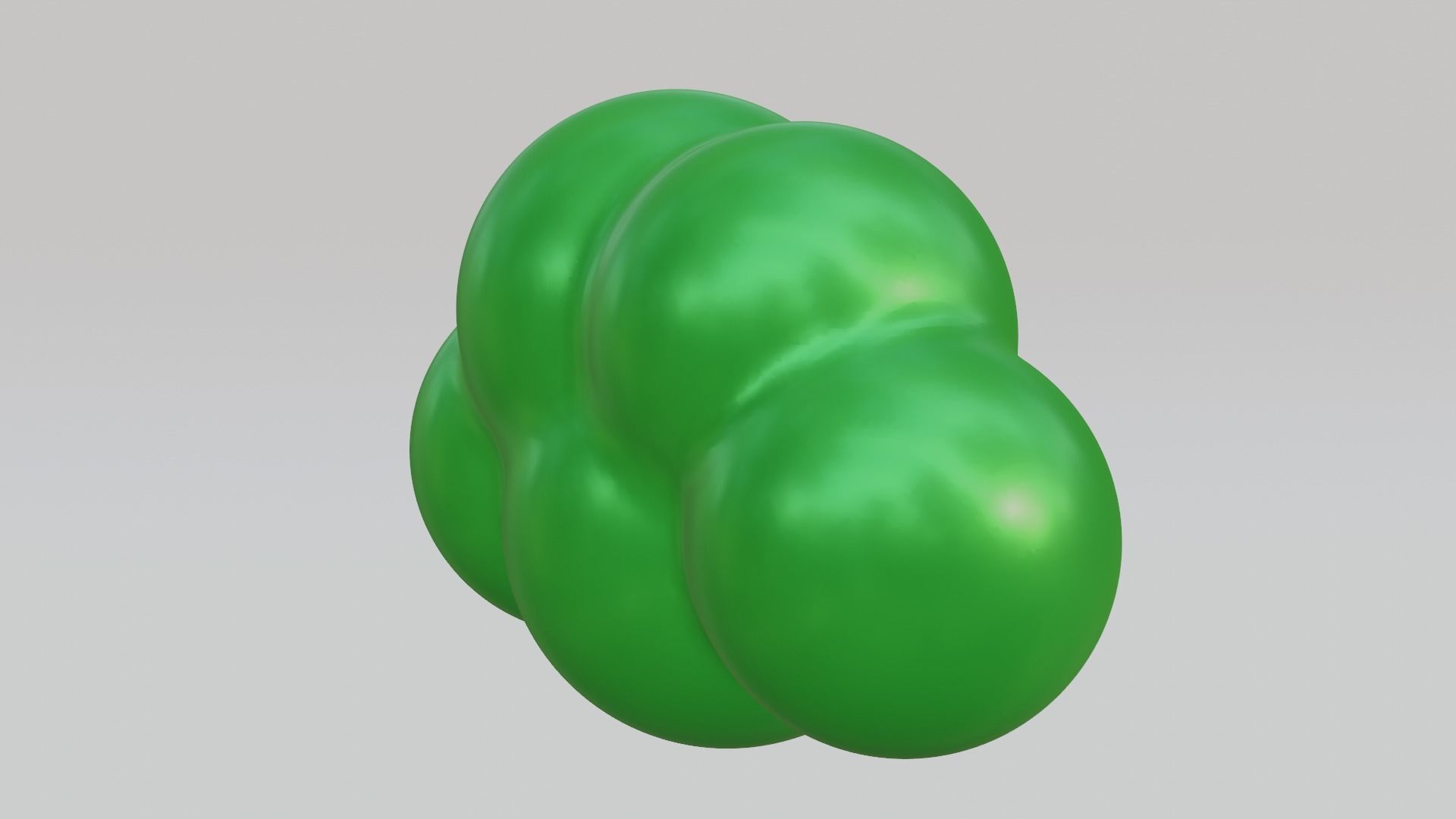 Green Cloud Low-poly 3D model_10