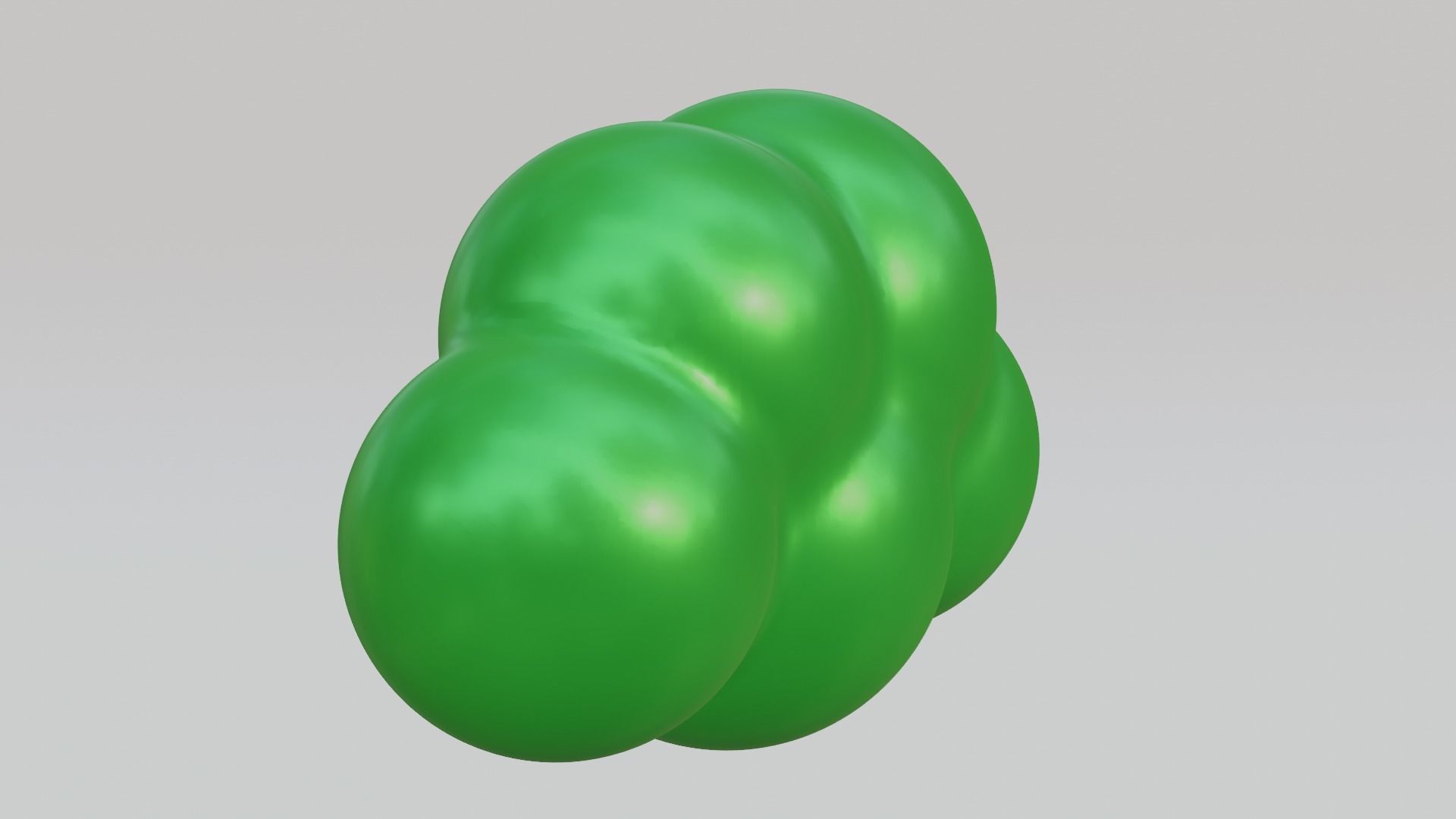 Green Cloud Low-poly 3D model_8