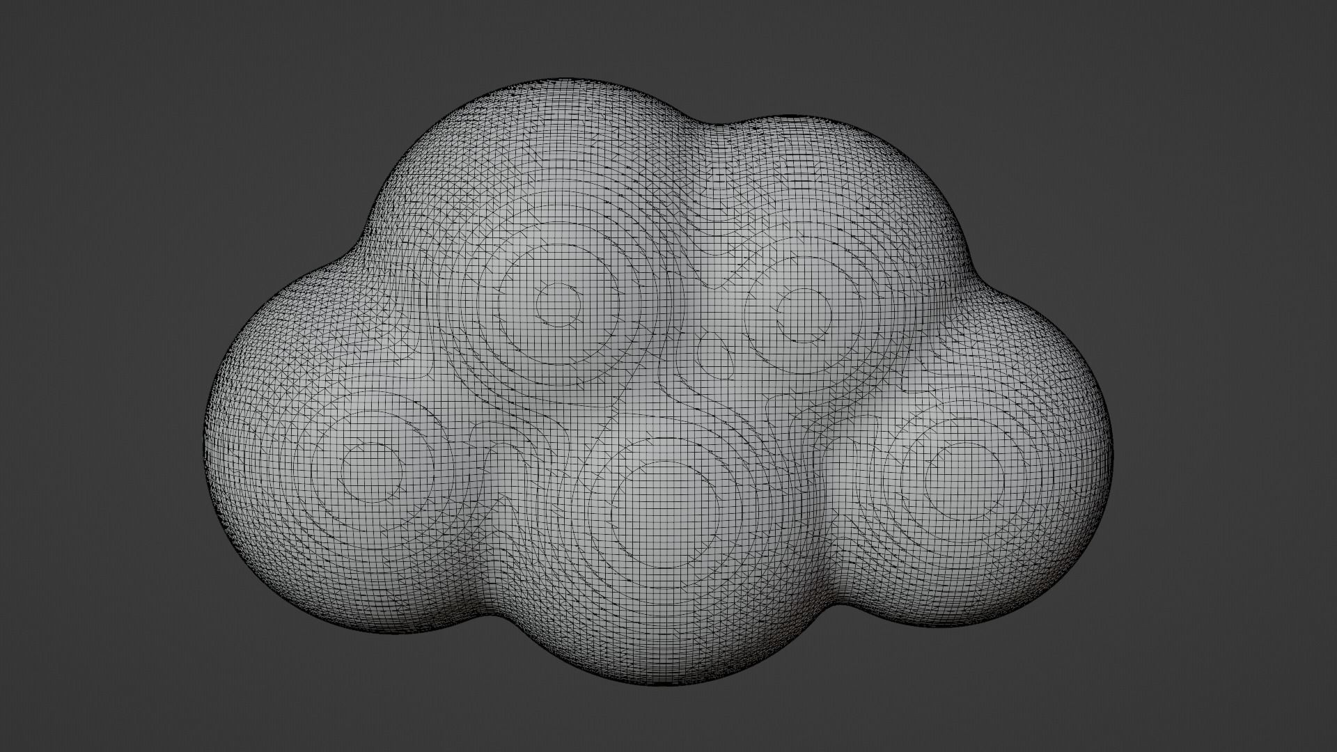 Green Cloud Low-poly 3D model_13