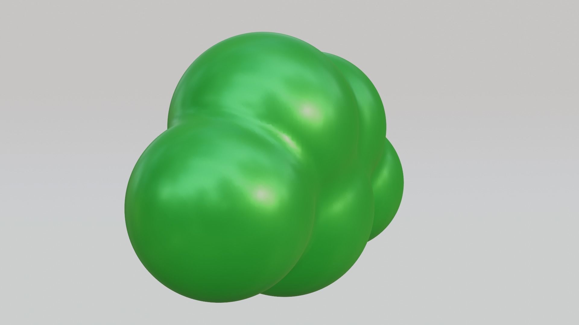 Green Cloud Low-poly 3D model_2