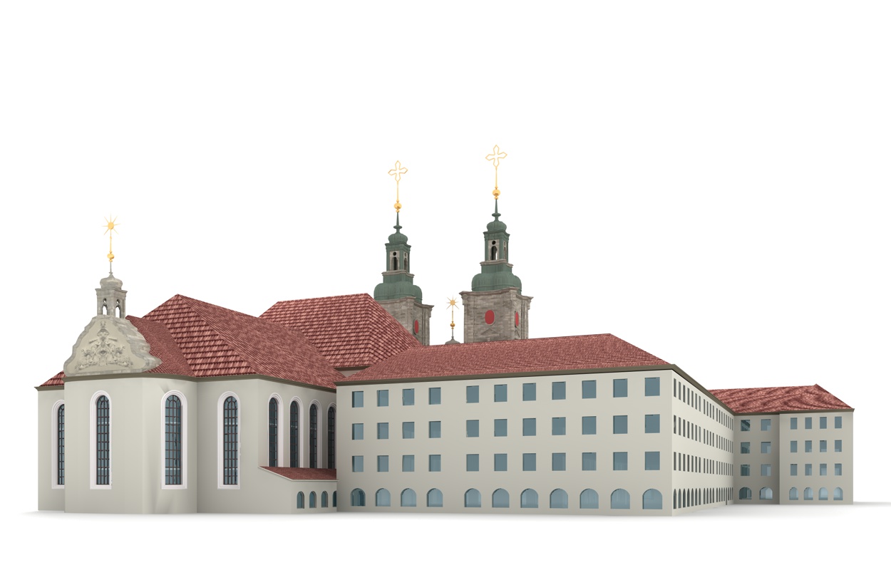 Abbey of St Gallen Switzerland 3D model_6