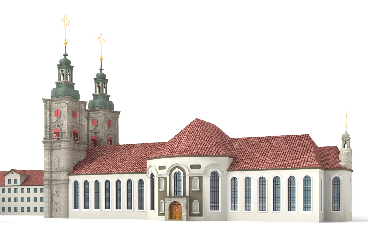 Abbey of St Gallen Switzerland 3D model_10