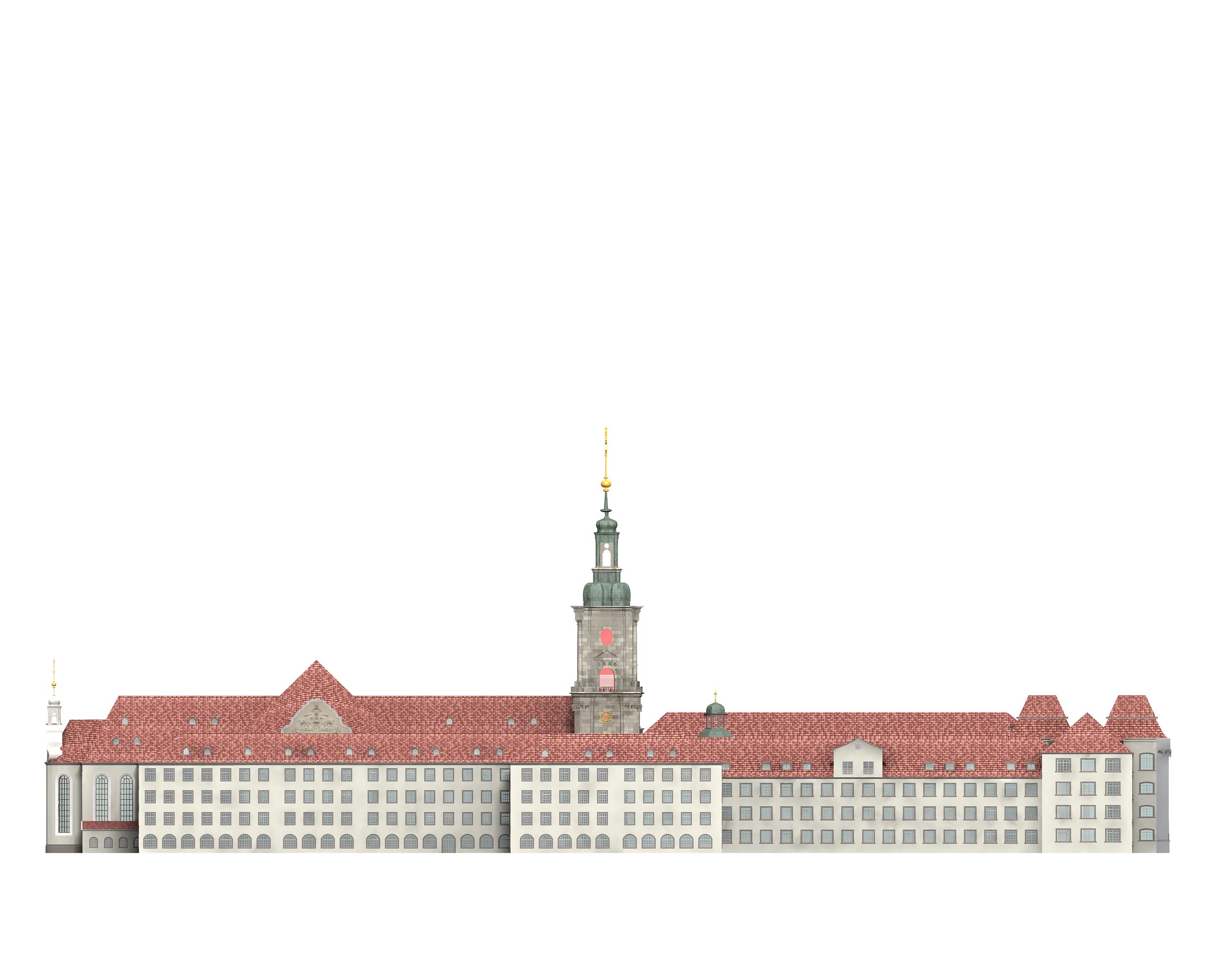 Abbey of St Gallen Switzerland 3D model_5