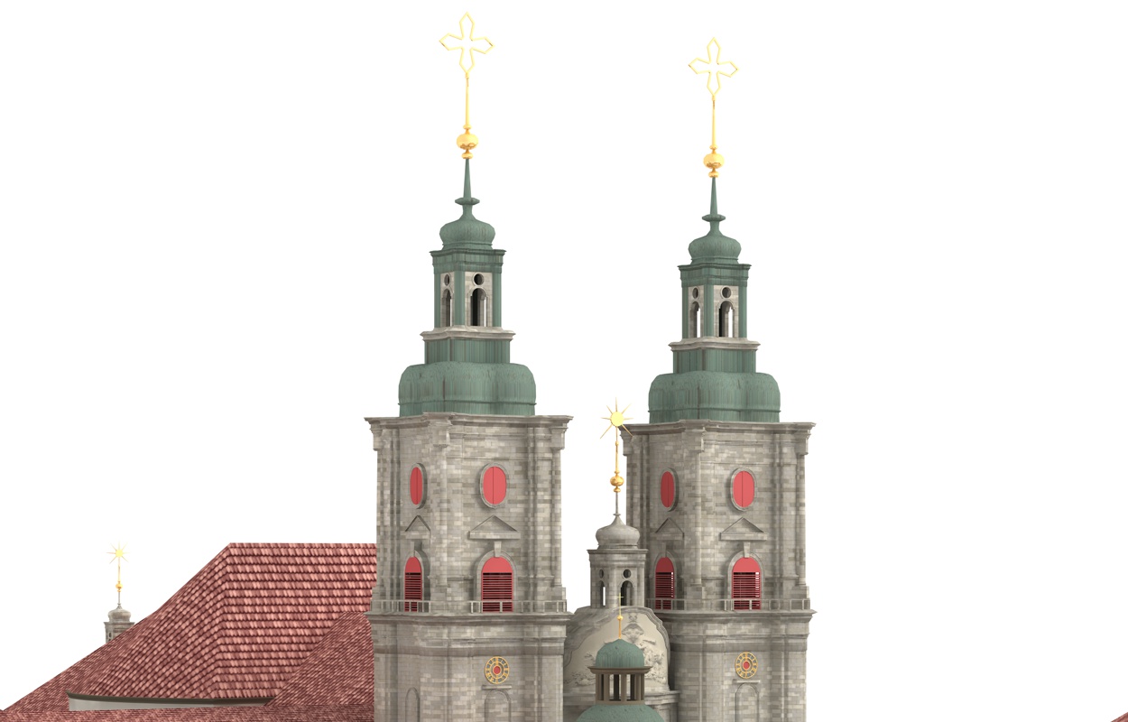 Abbey of St Gallen Switzerland 3D model_4