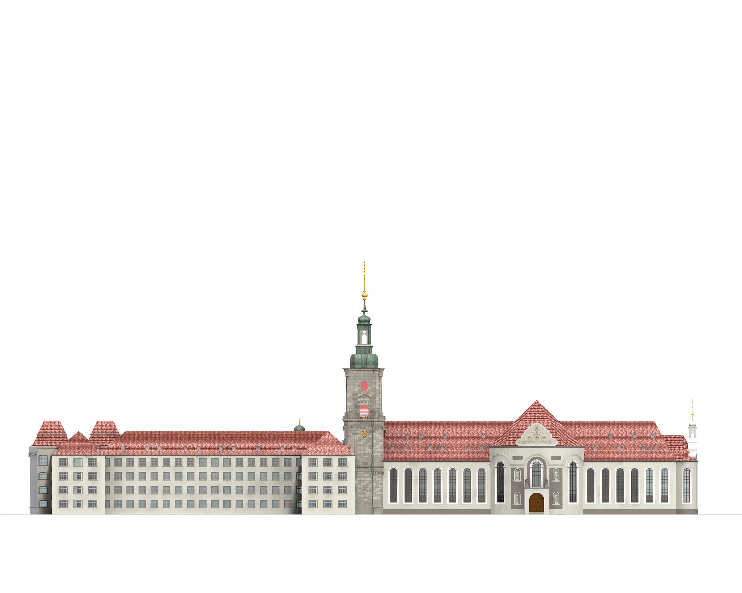 Abbey of St Gallen Switzerland 3D model_7