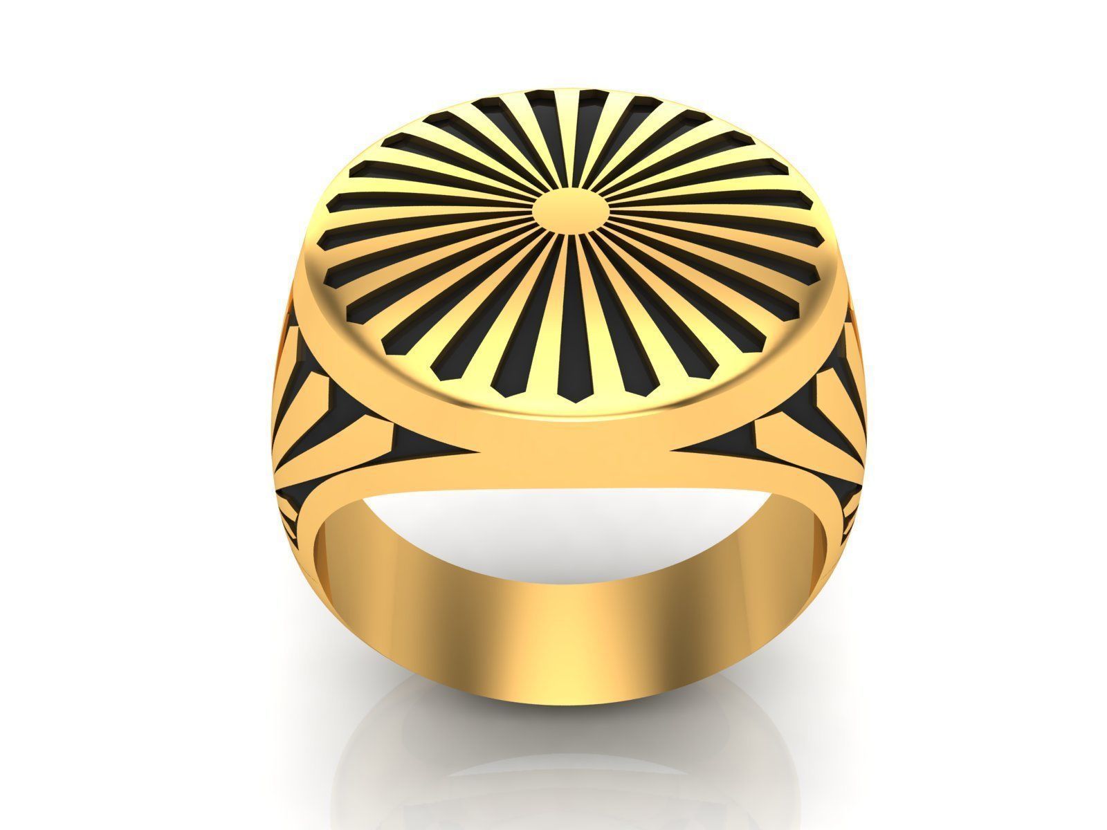 0137 - Antique Gents Ring 3D print model_1