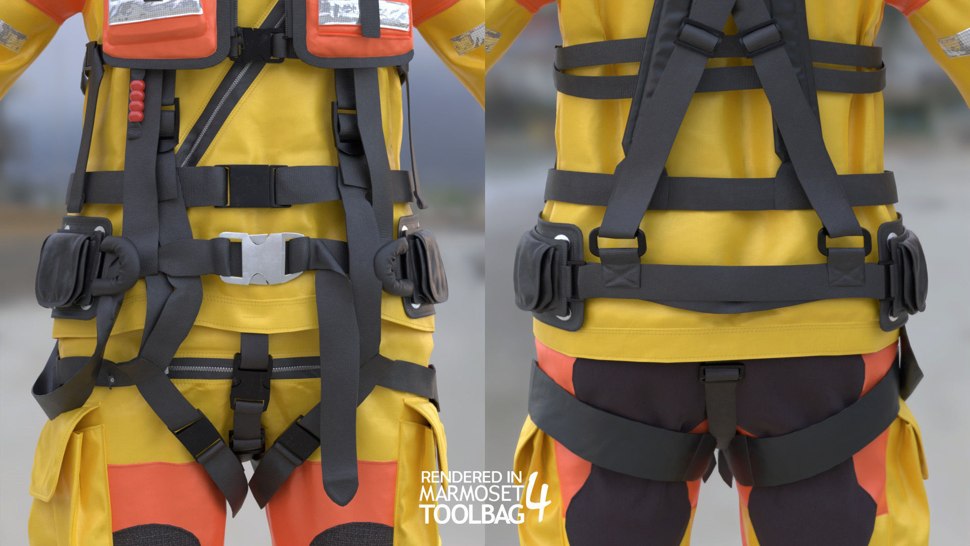Woman - Rescue Swimmer - Modular - Rigged Low-poly 3D model_18
