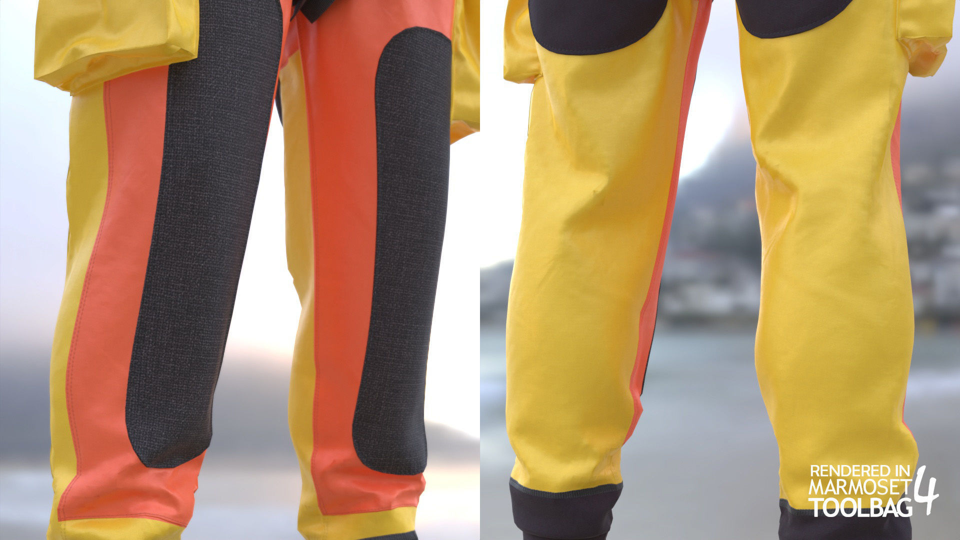 Woman - Rescue Swimmer - Modular - Rigged Low-poly 3D model_19