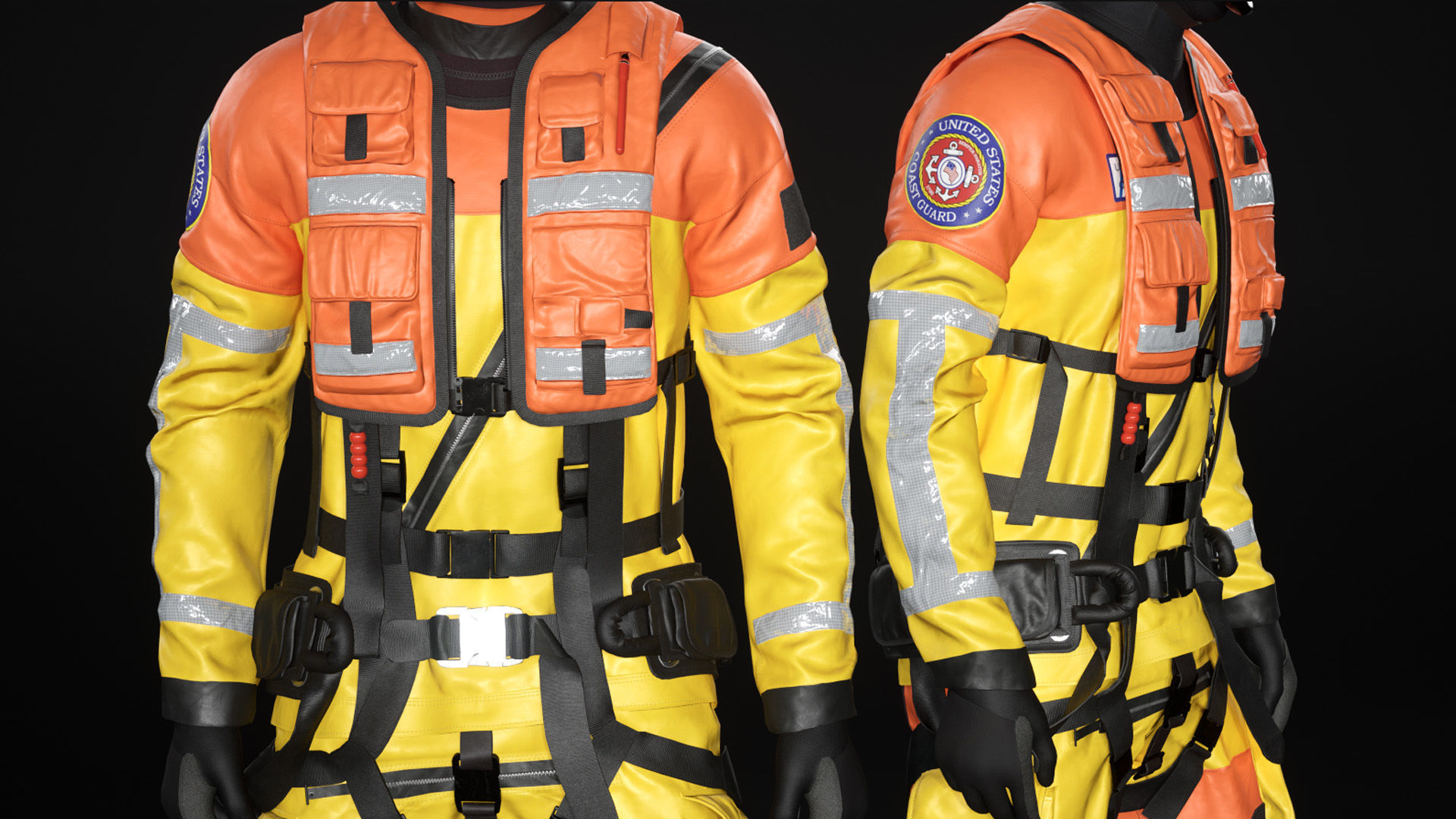 Man - Rescue Swimmer - Modular - Rigged Low-poly 3D model_22