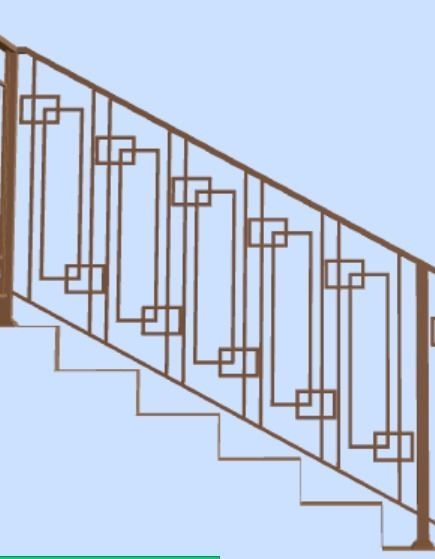 Iron stair railings 3D model 3D model_2