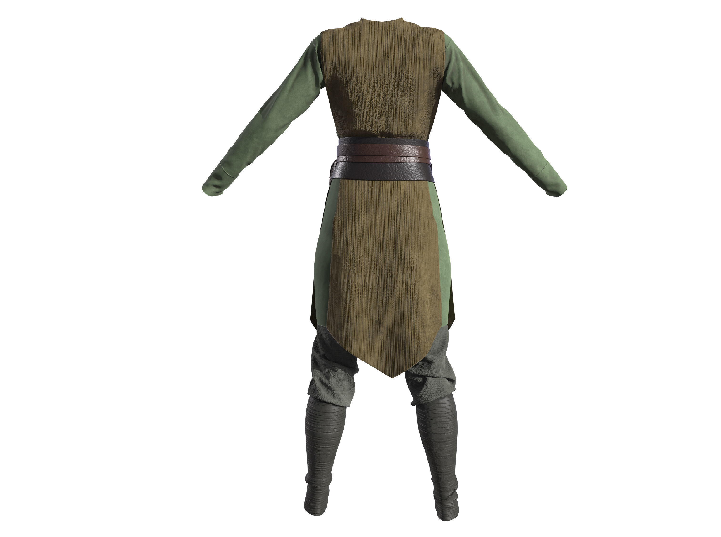 3D woman outfit character clothing 3D model_5