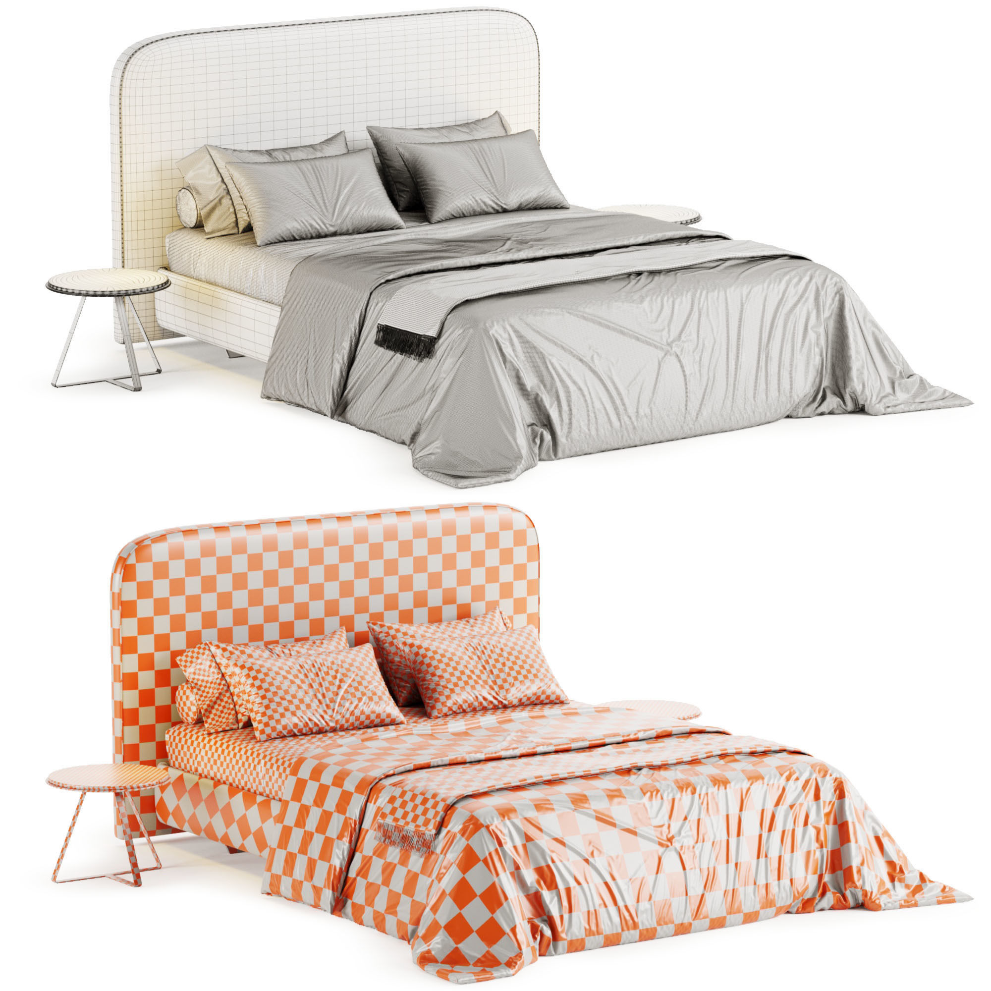 Metis Soft Bed by Wittmann 3D model_2