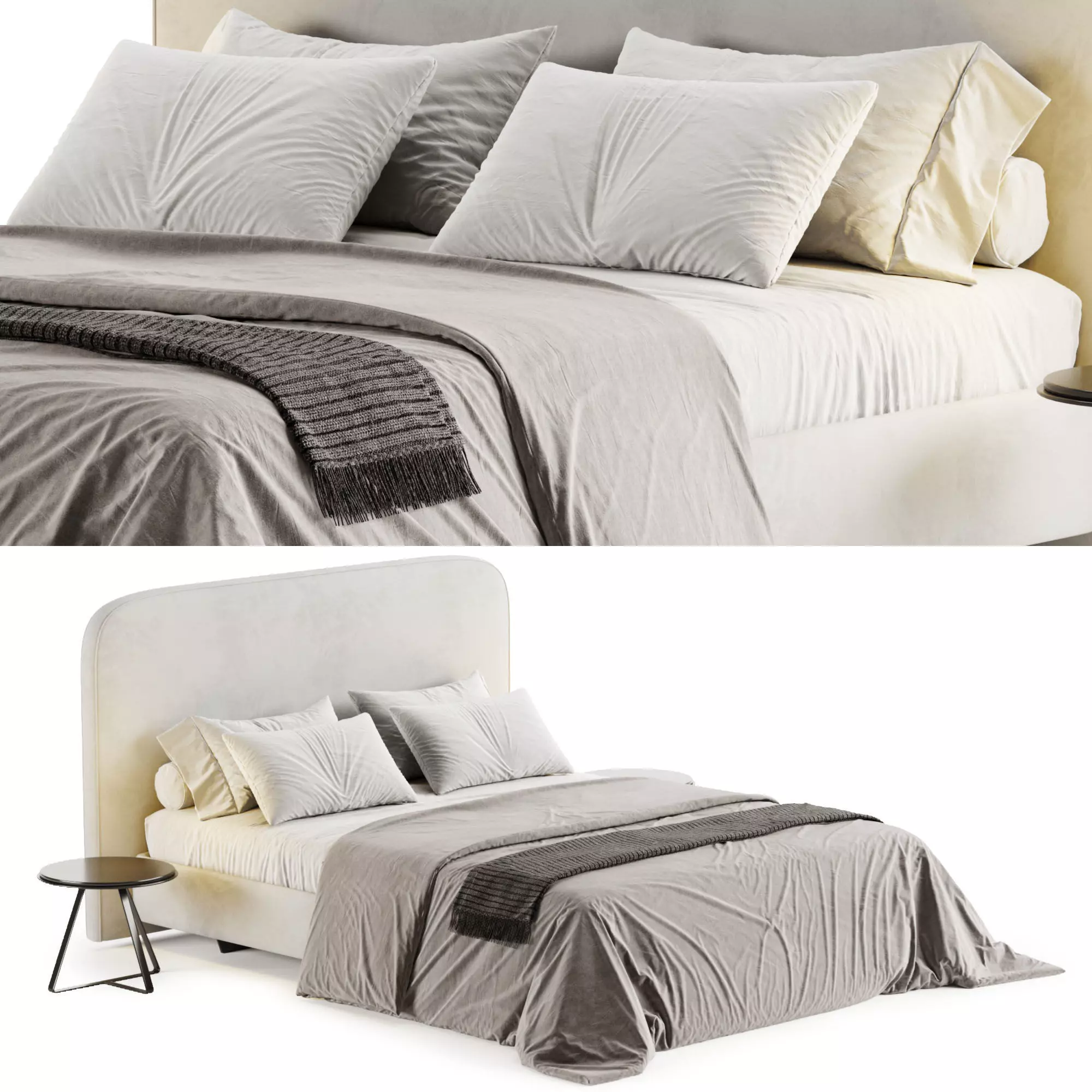 Metis Soft Bed by Wittmann 3D model_0