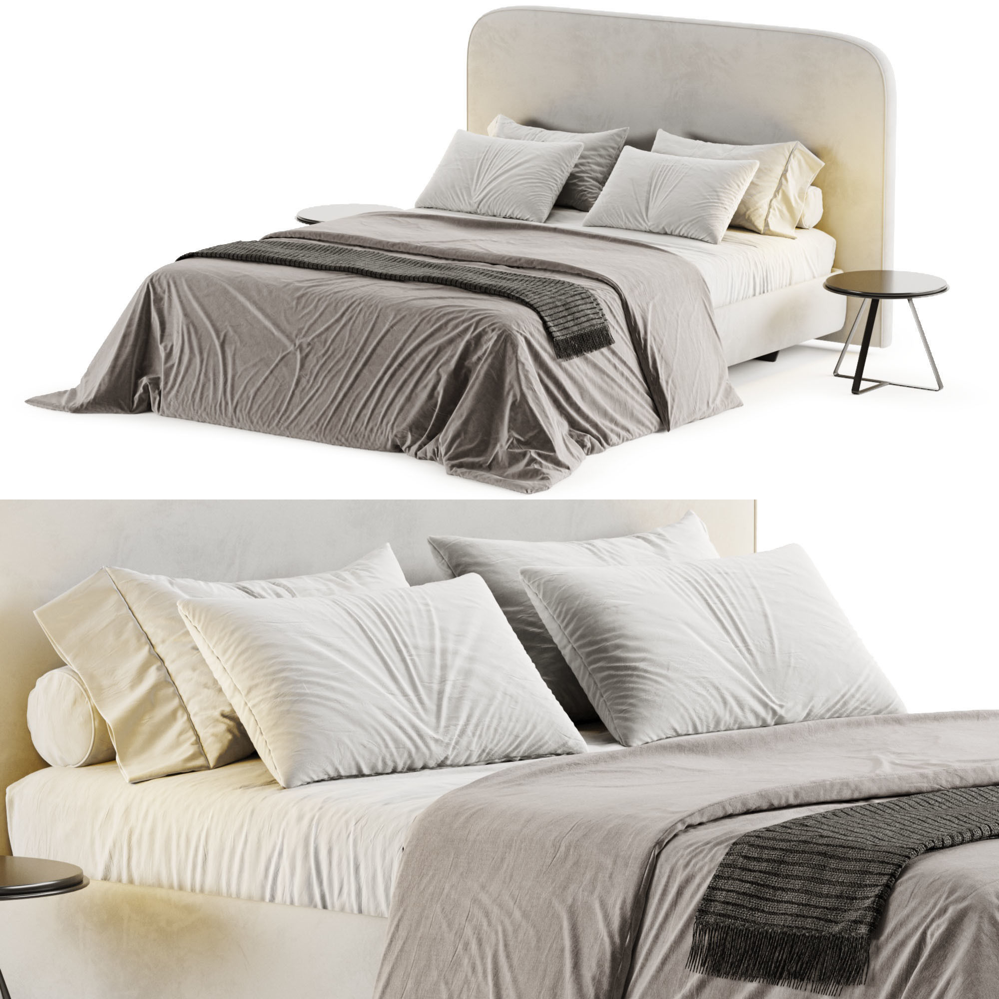 Metis Soft Bed by Wittmann 3D model_1