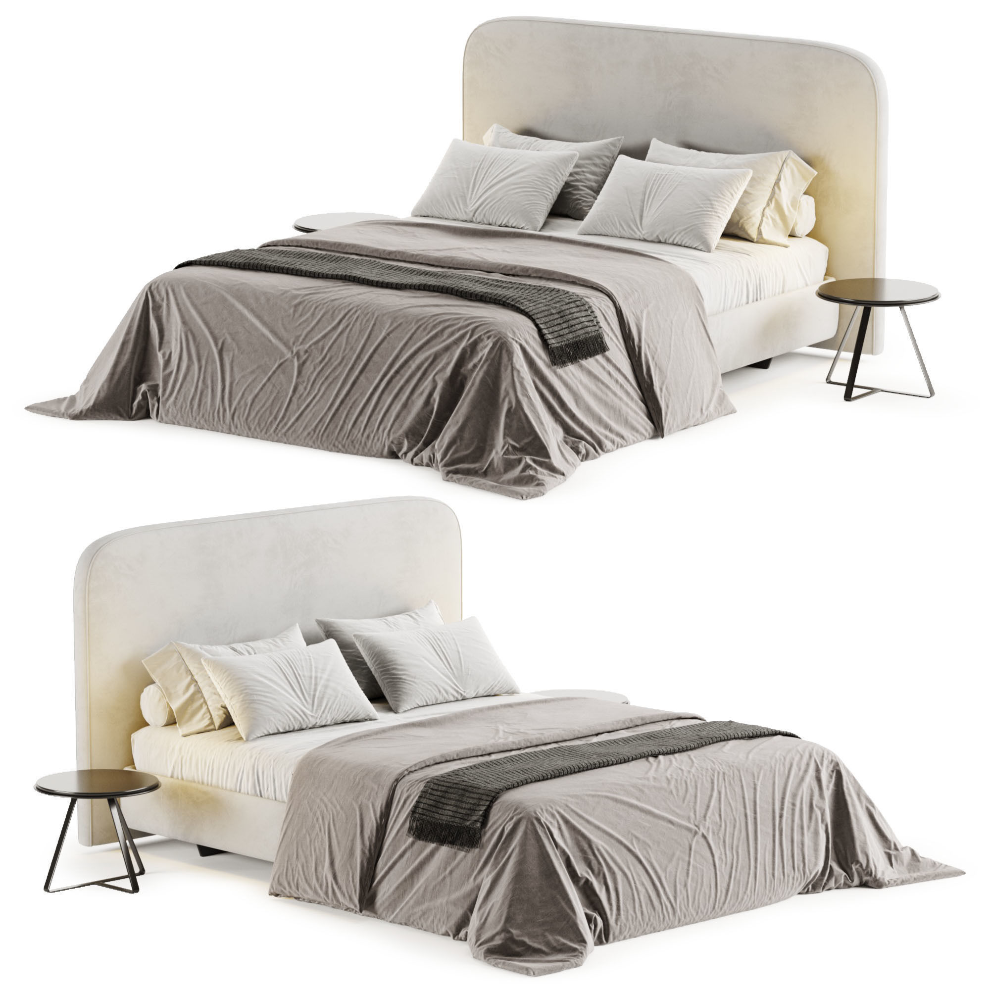 Metis Soft Bed by Wittmann 3D model_3