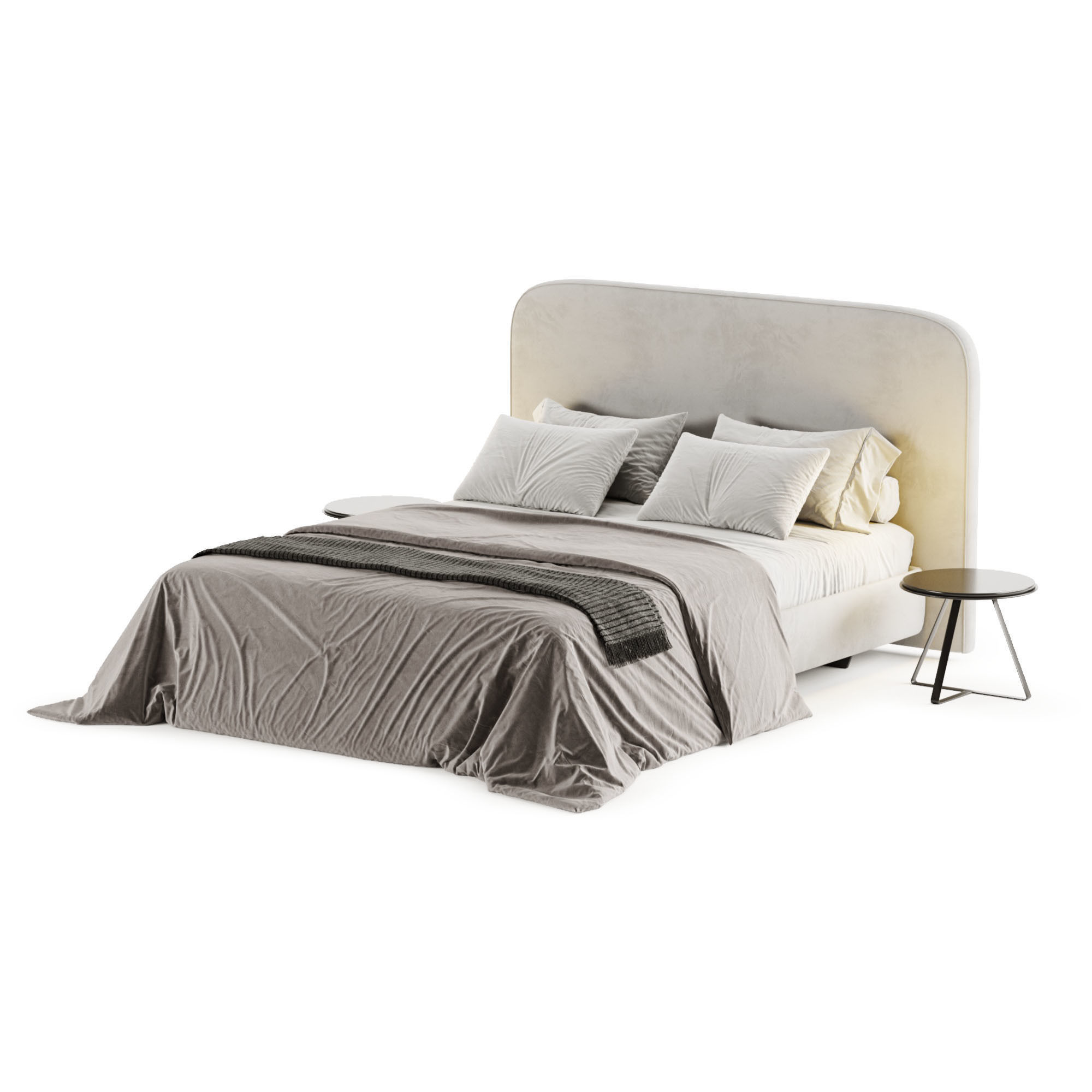 Metis Soft Bed by Wittmann 3D model_7