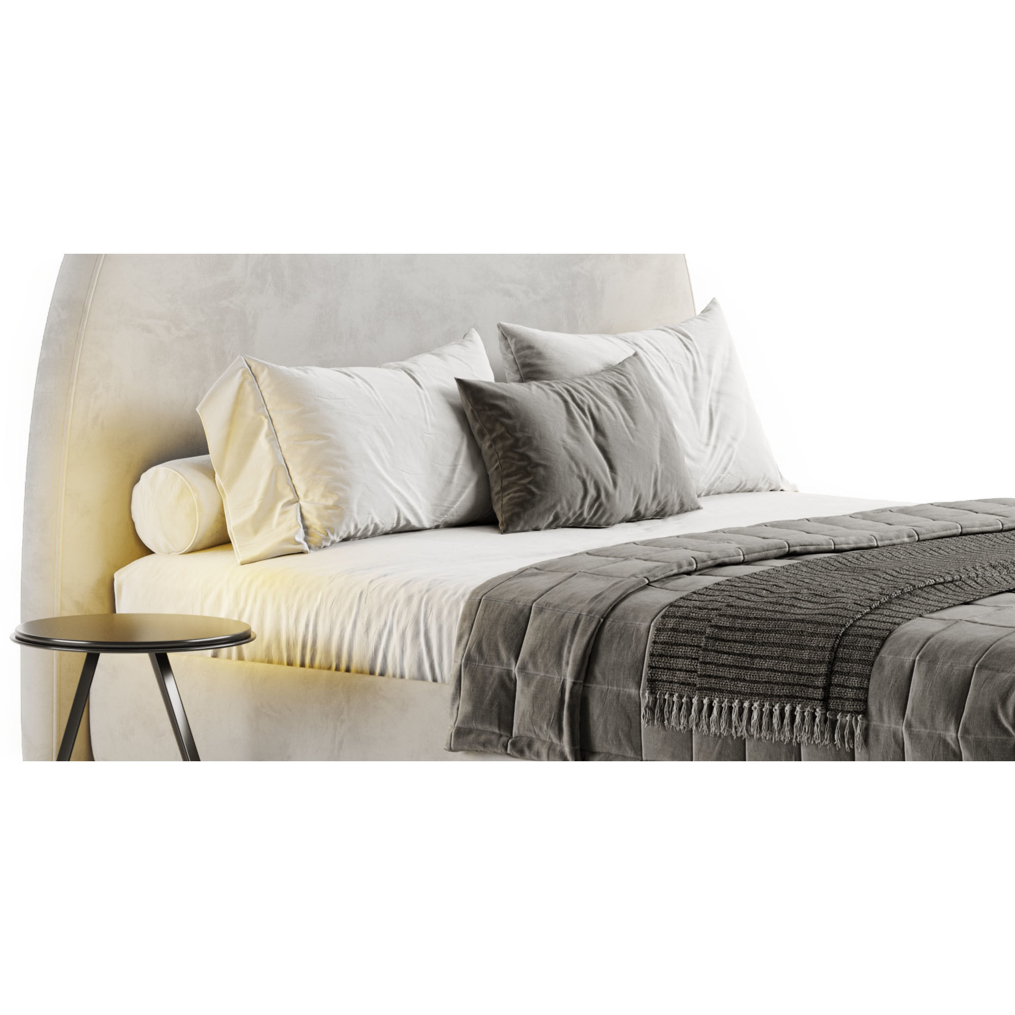 Demi Bed by DWR 3D model_7