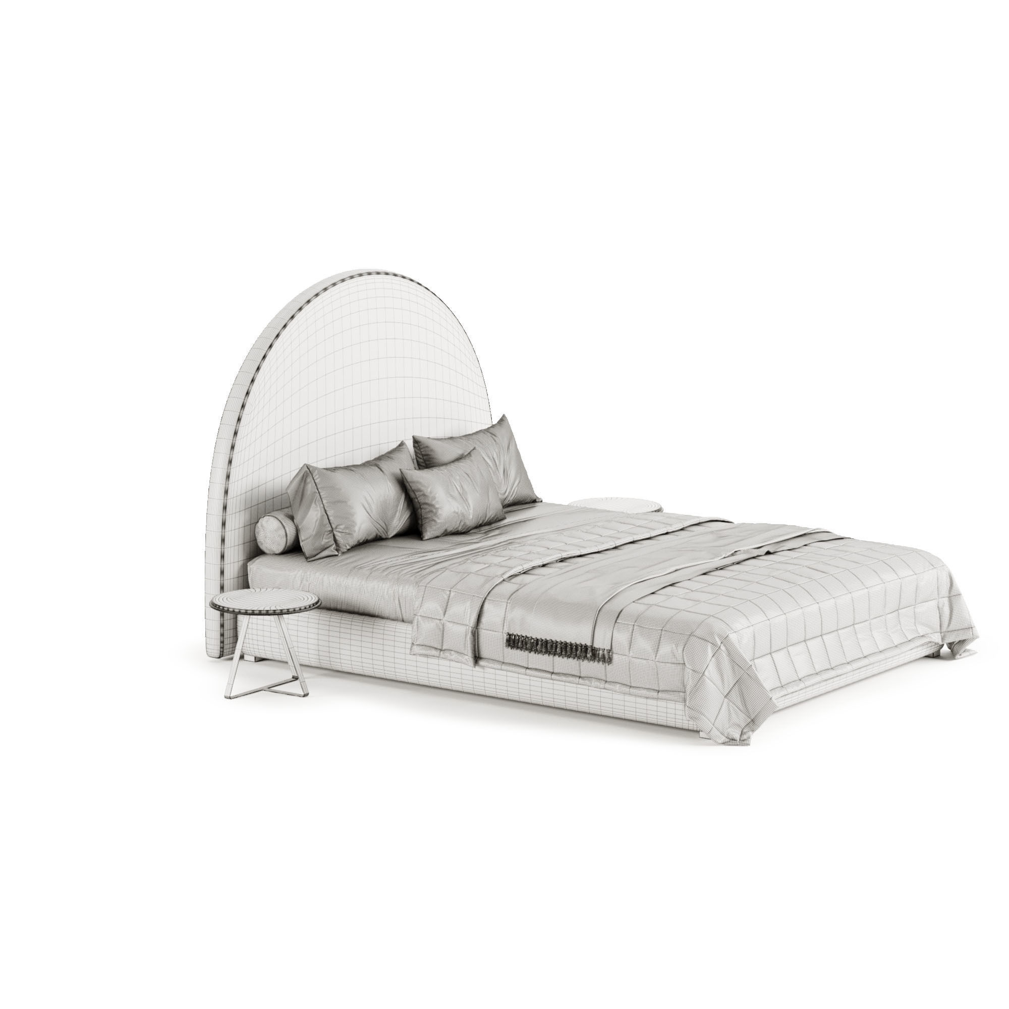 Demi Bed by DWR 3D model_11