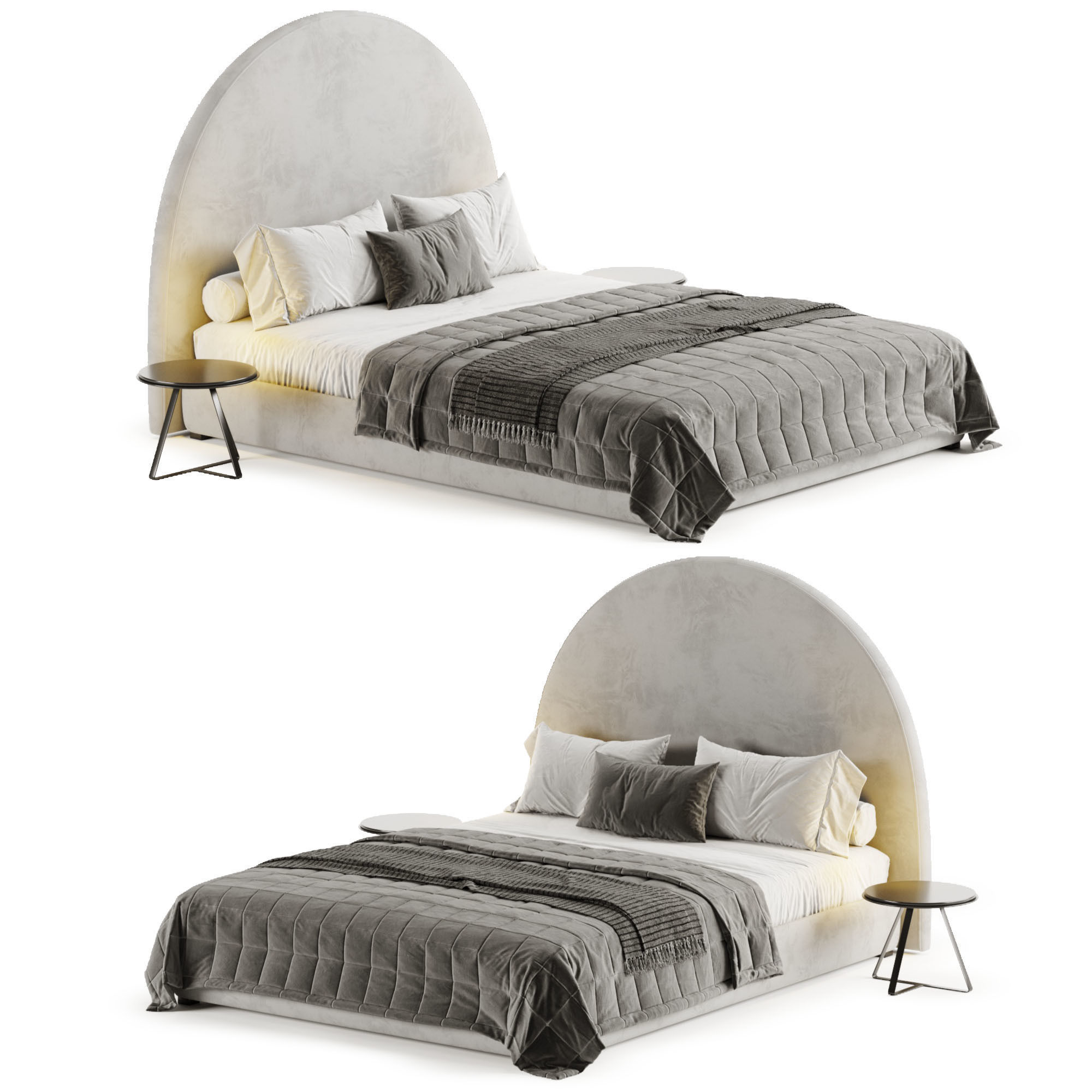 Demi Bed by DWR 3D model_5