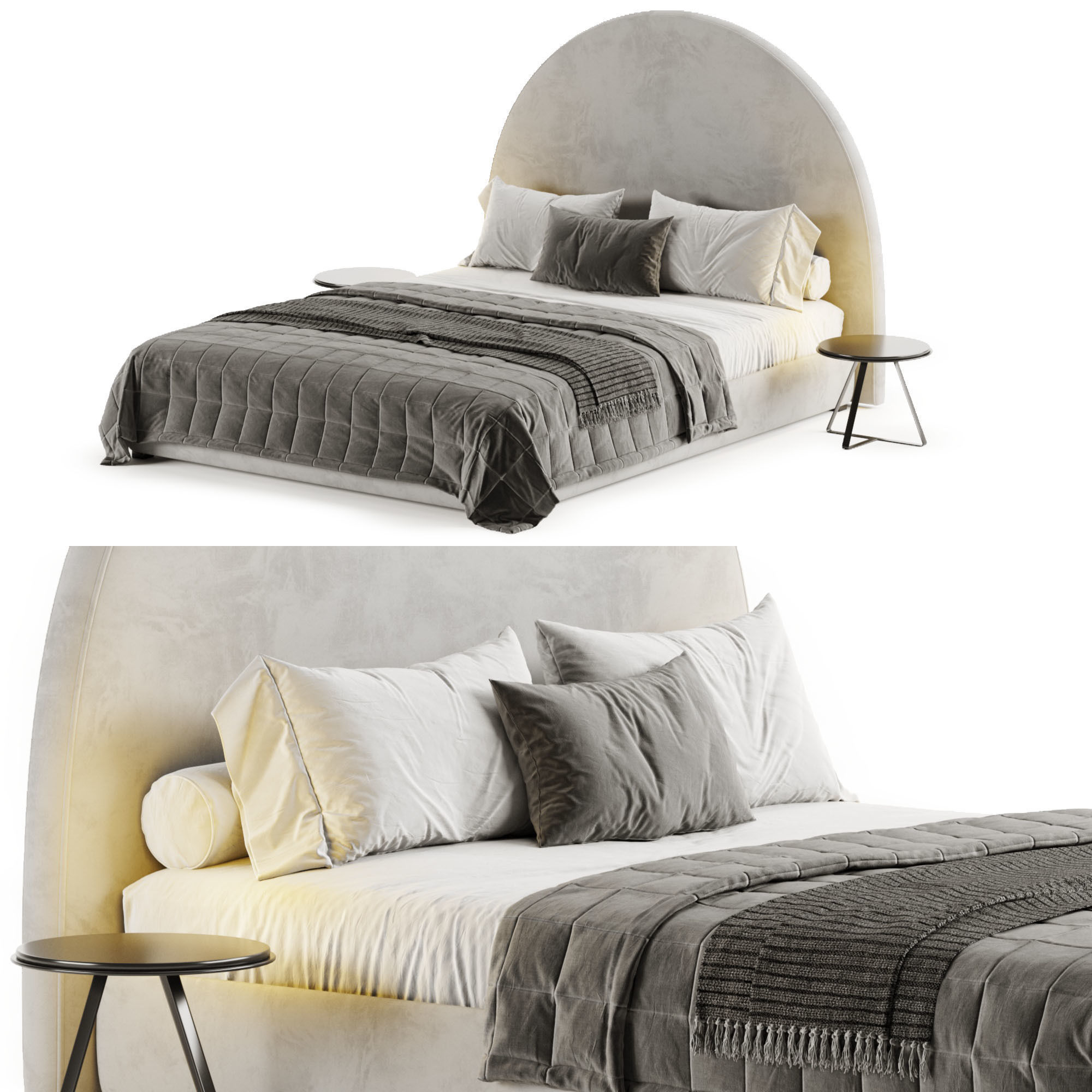 Demi Bed by DWR 3D model_1