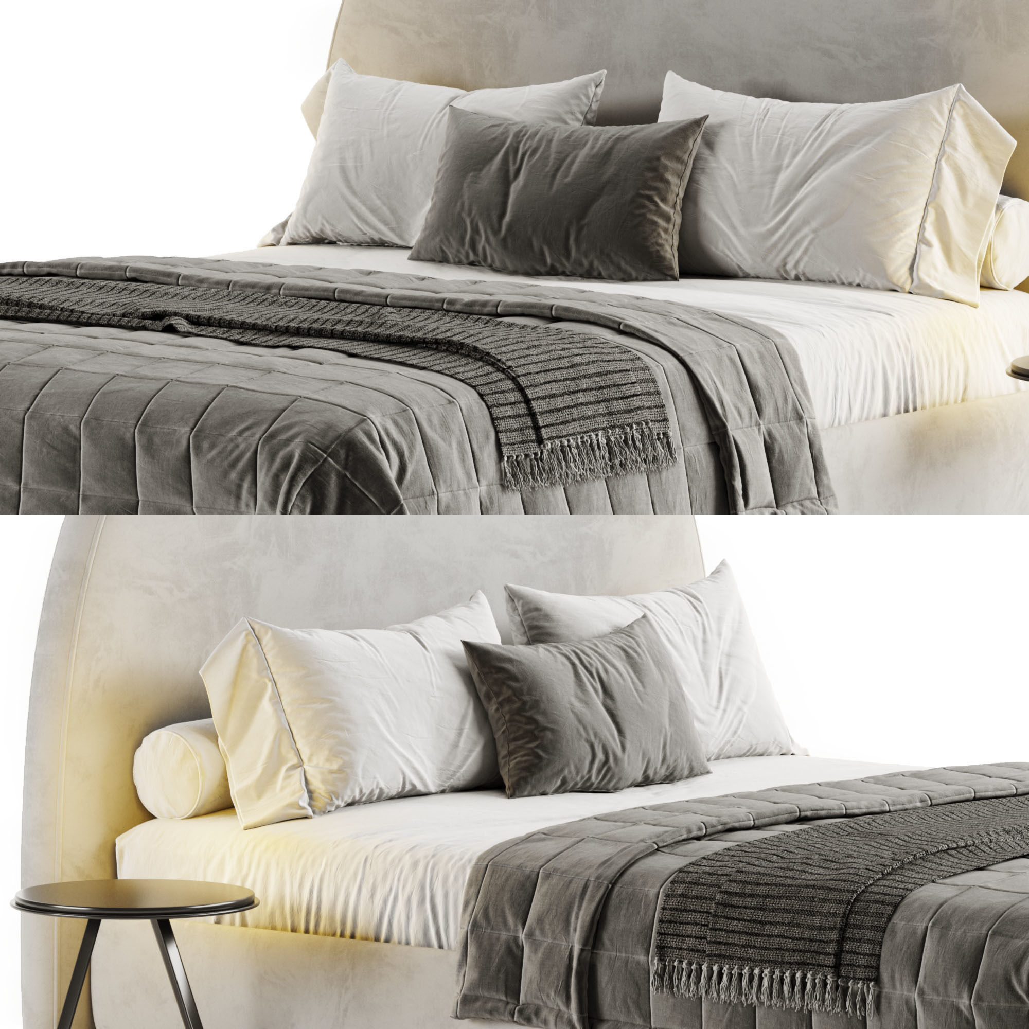 Demi Bed by DWR 3D model_4