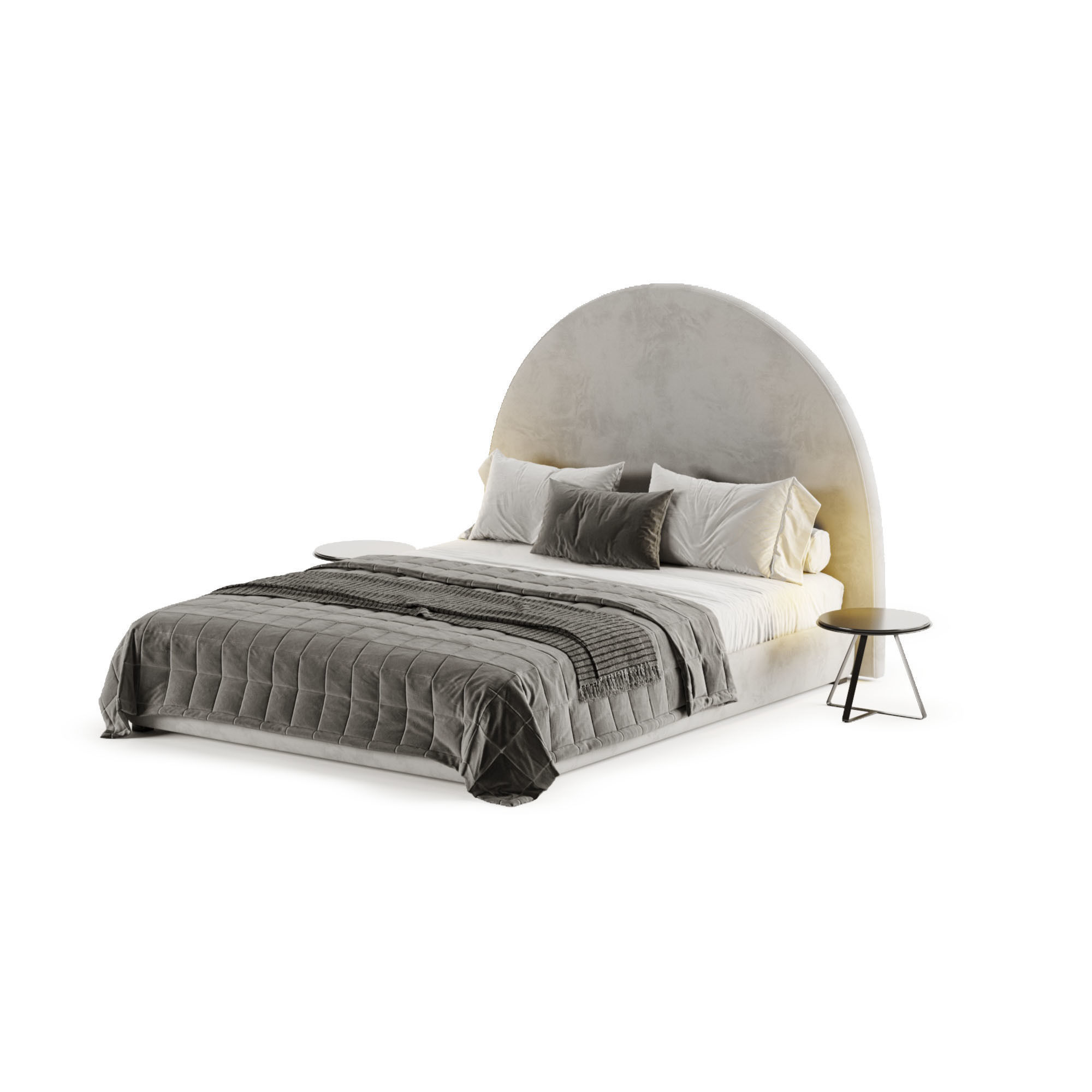 Demi Bed by DWR 3D model_8